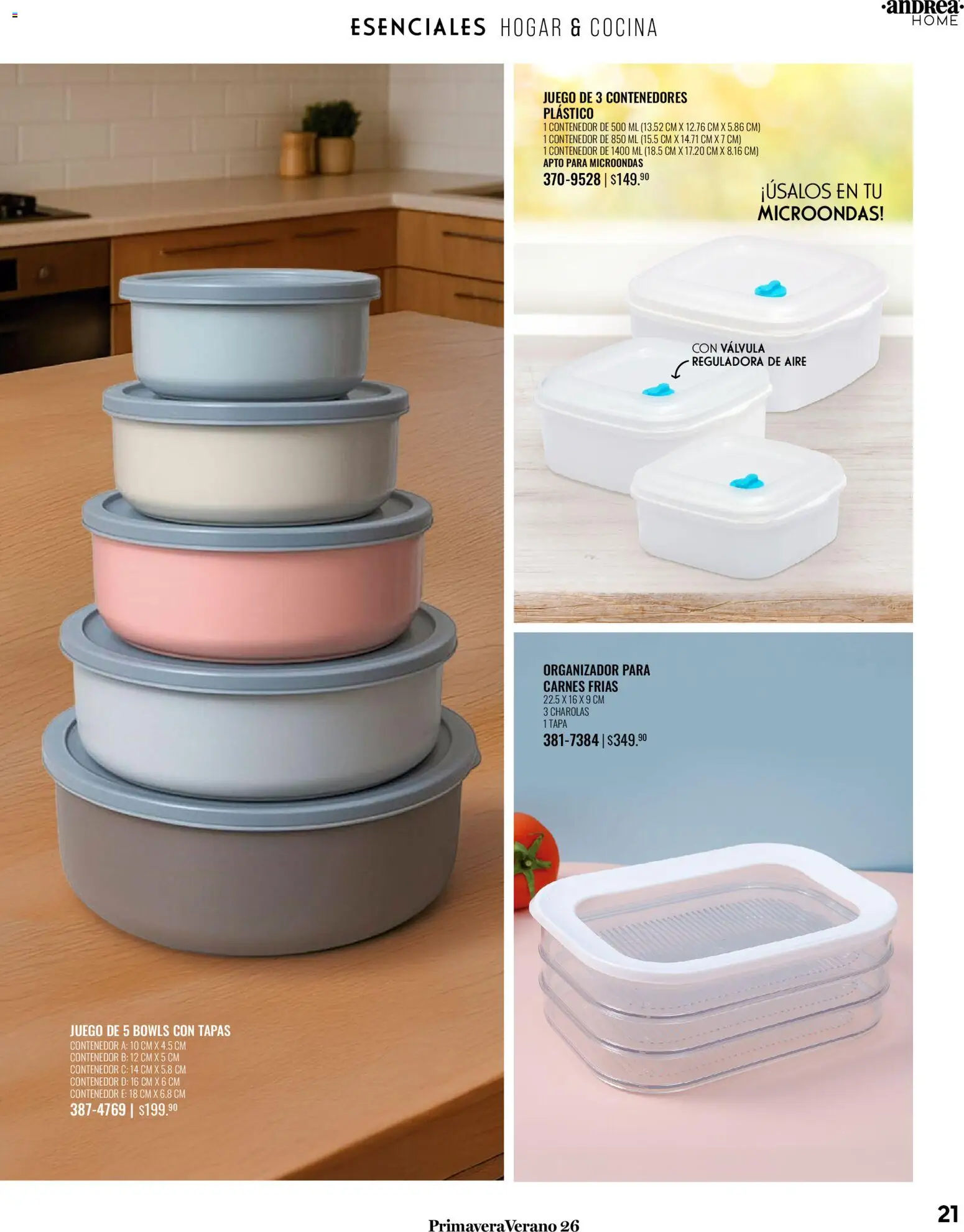 Nuevas ofertas de Andrea válidas en toda la República Mexicana desde el 25.01.2026. ¡Encuentra las mejores ofertas en Andrea catálogo Tu hogar esta primavera! | Página: 21