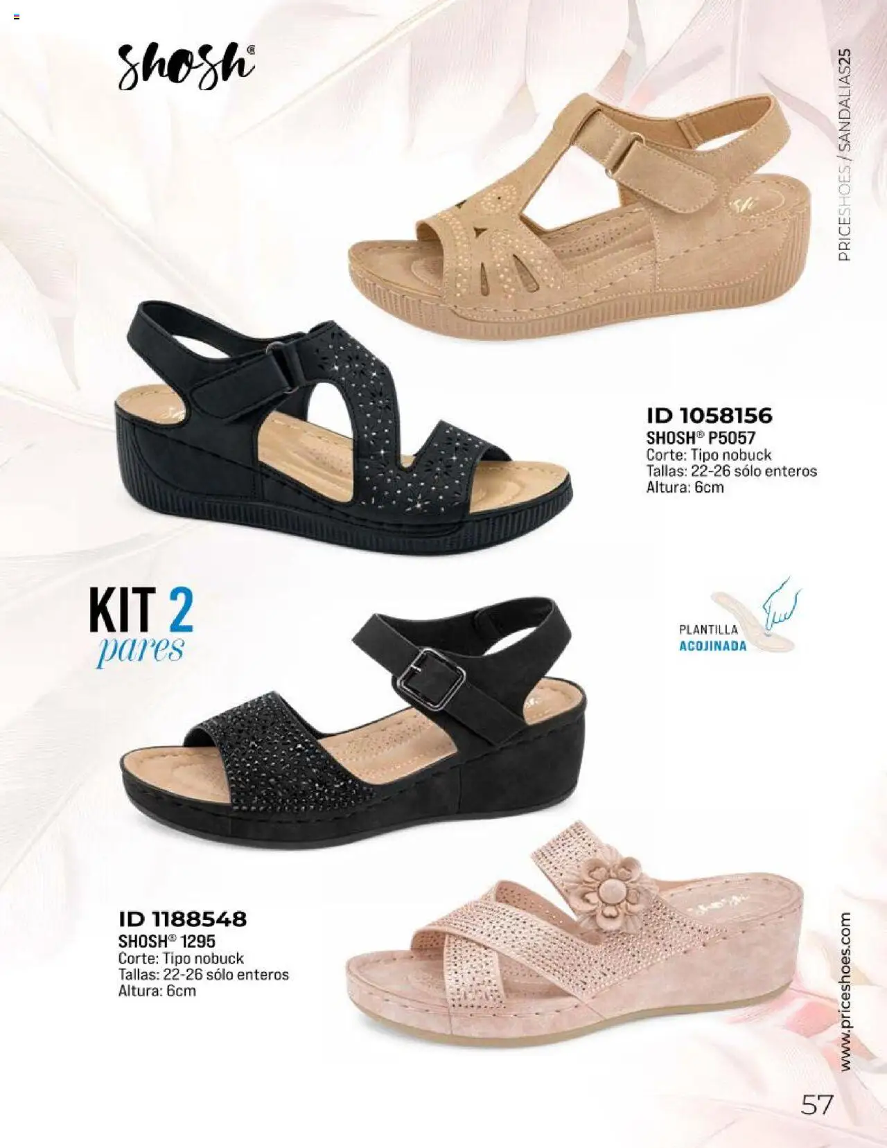 Nuevas ofertas de Price Shoes válidas en toda la República Mexicana desde el 11.03.2025. ¡Encuentra las mejores ofertas en Price Shoes catálogo Sandalias Kits 2025! | Página: 57