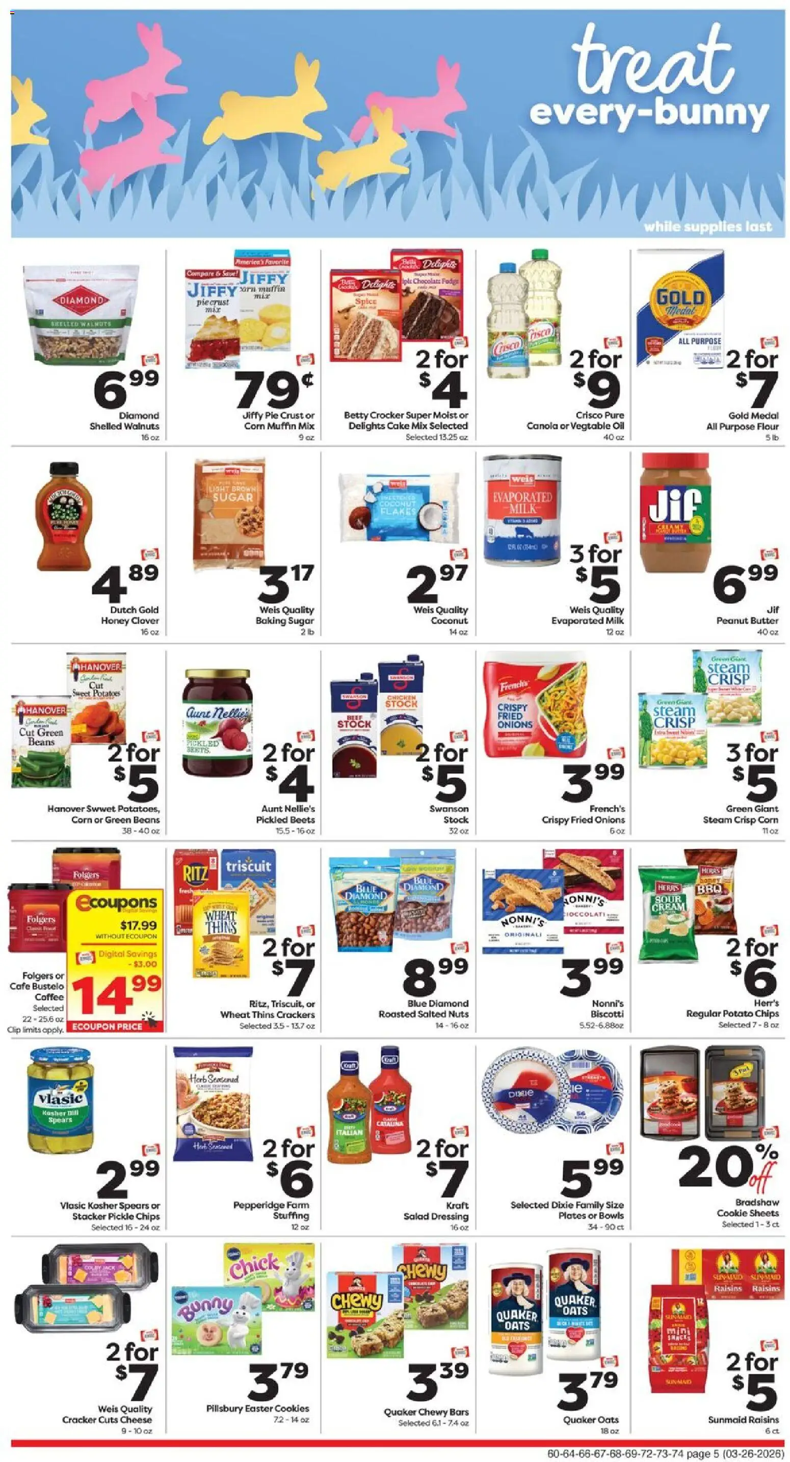 Weis Weekly Circular - VA - valid from 26.03.2026 | Page: 1 | Products: Coffee, Sour cream, Nuts, Cream