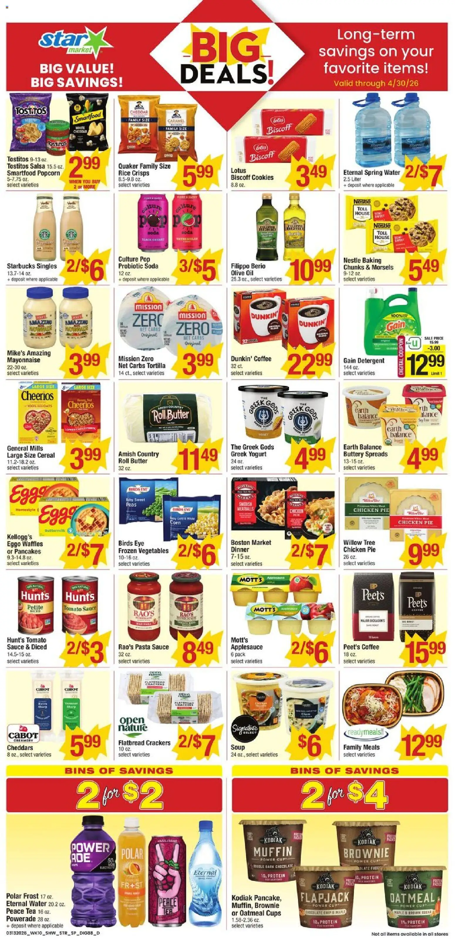 Star Market Weekly Ad - valid from 13.03.2026 | Page: 9 | Products: Pasta, Cookies, Water, Muffin