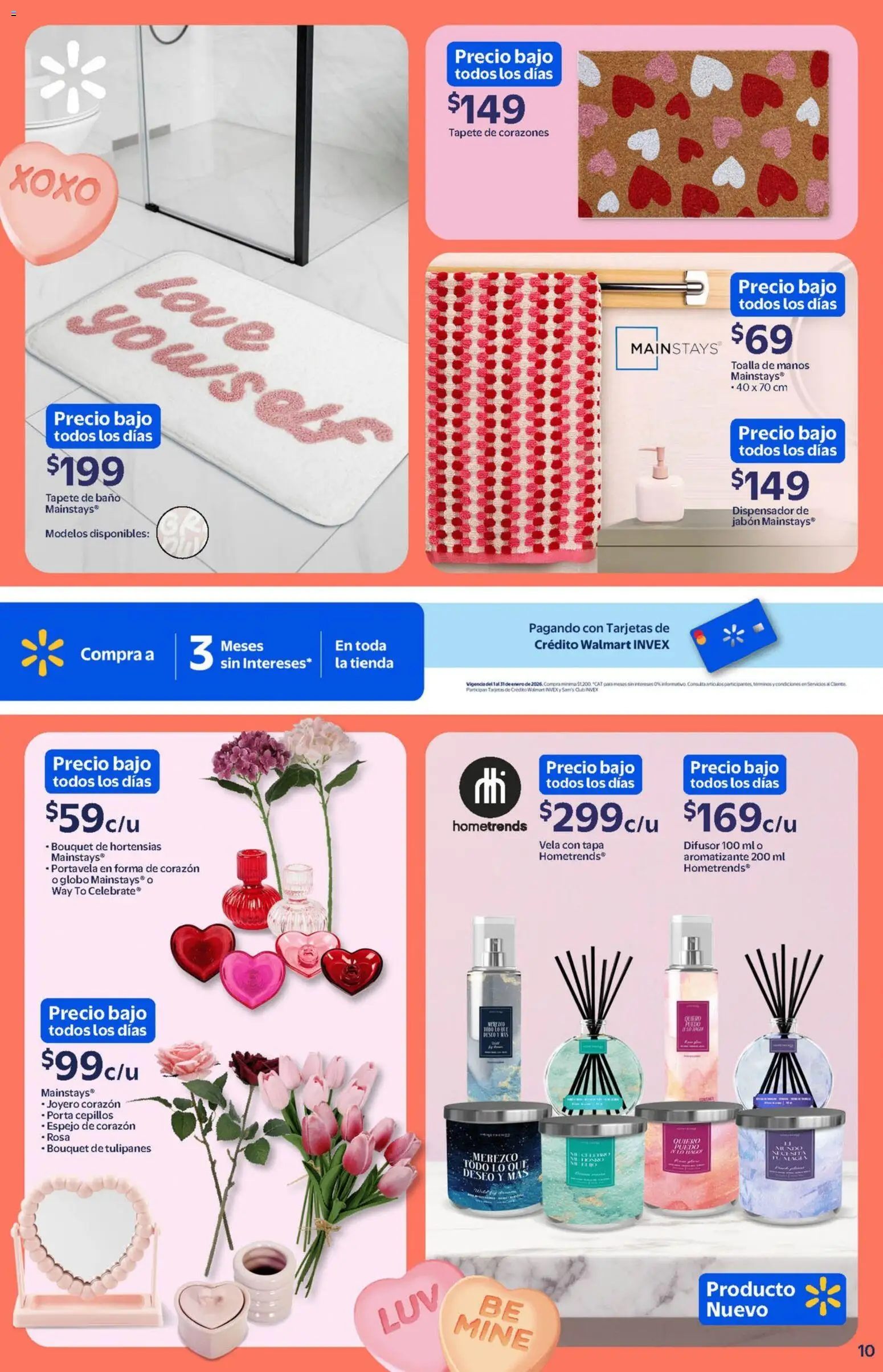 Nuevas ofertas de Walmart válidas en toda la República Mexicana desde el 14.01.2026. ¡Encuentra las mejores ofertas en Walmart catálogo Detalles que enamoran a precios bajos! | Página: 10 | Productos: Toalla, Baño, Espejo, Jabón