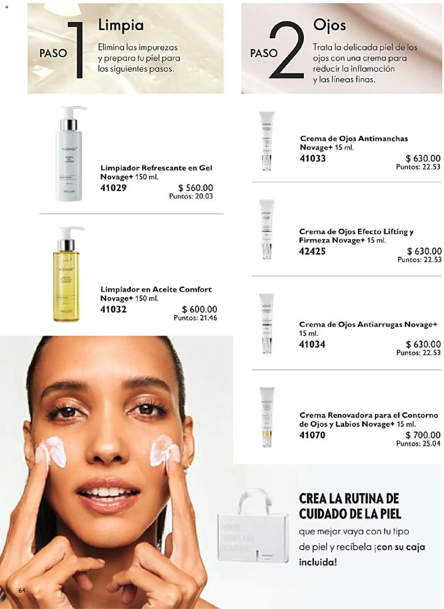 Nuevas ofertas de Oriflame válidas en toda la República Mexicana desde el 14.02.2026. ¡Encuentra las mejores ofertas en Oriflame campaña 3 2026! | Página: 64 | Productos: Crema, Contorno, Aceite, Limpiador