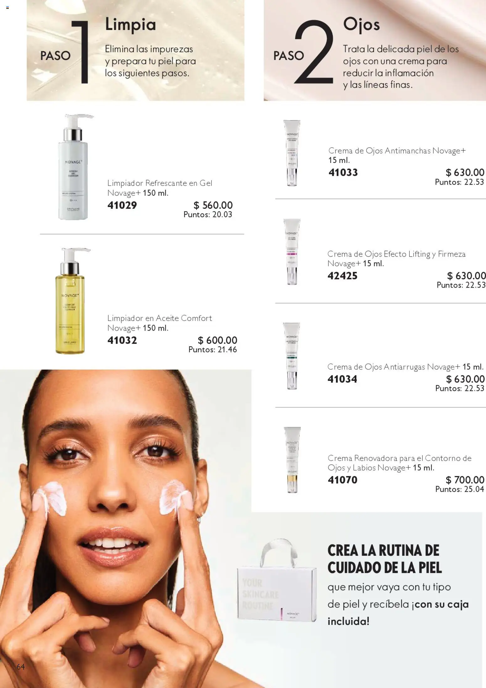 Nuevas ofertas de Oriflame válidas en toda la República Mexicana desde el 14.02.2026. ¡Encuentra las mejores ofertas en Oriflame campaña 3 2026! | Página: 64 | Productos: Crema, Contorno, Aceite, Caja