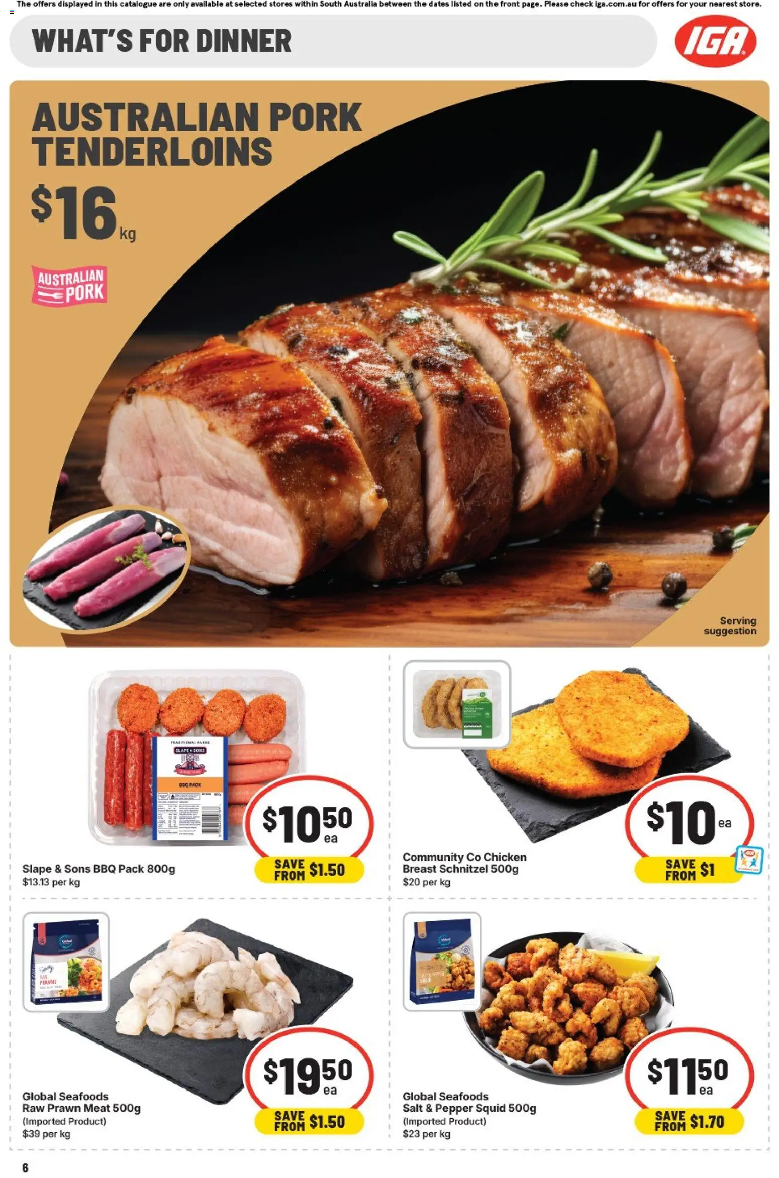 IGA catalogue - valid from 25.02.2026 | Page: 6 | Products: Chicken, Pork, Salt, Pepper