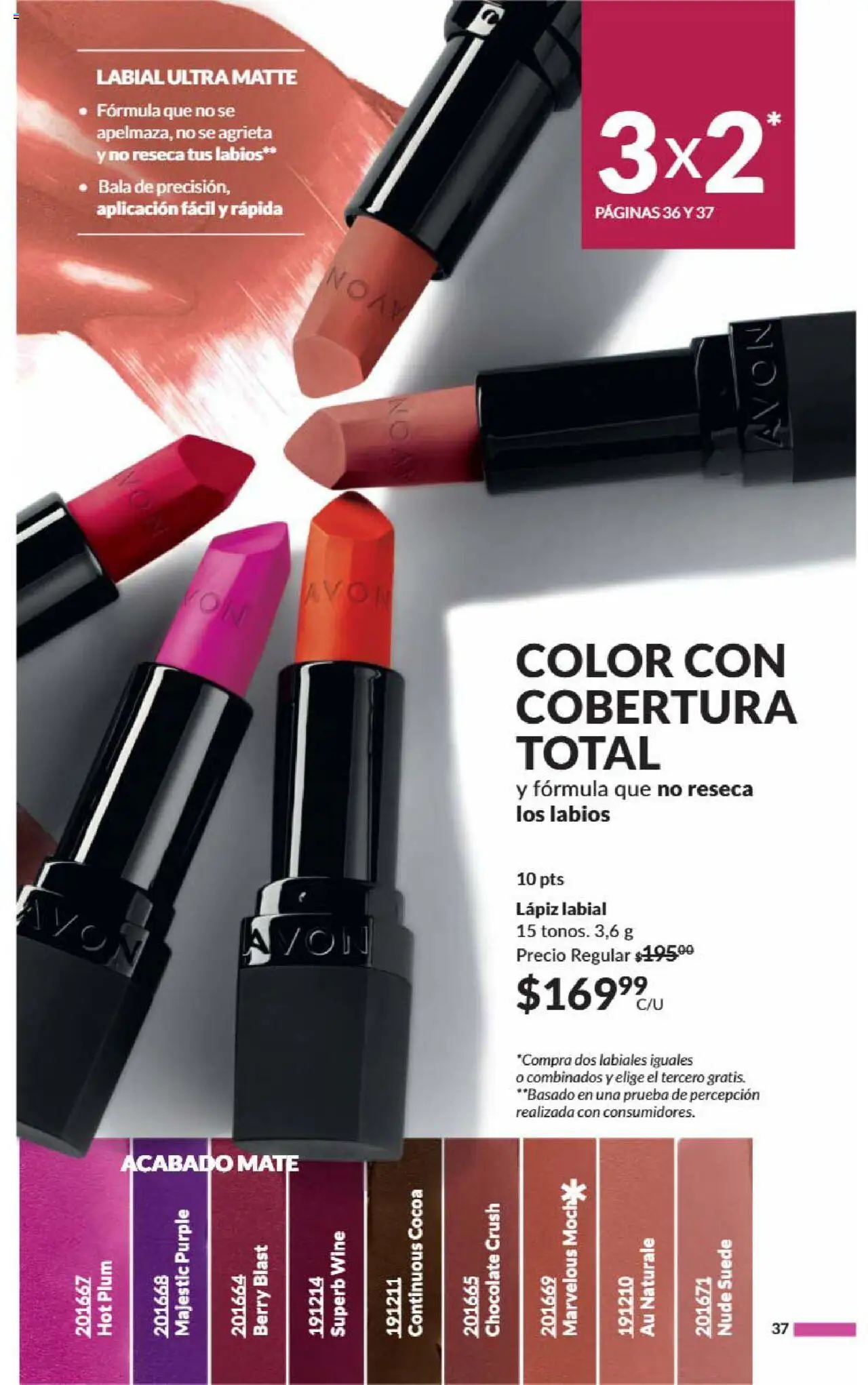 Nuevas ofertas de AVON válidas en toda la República Mexicana desde el 09.08.2025. ¡Encuentra las mejores ofertas en AVON - Campaña 13 2025! | Página: 44 | Productos: Chocolate, Mate, Lápiz labial