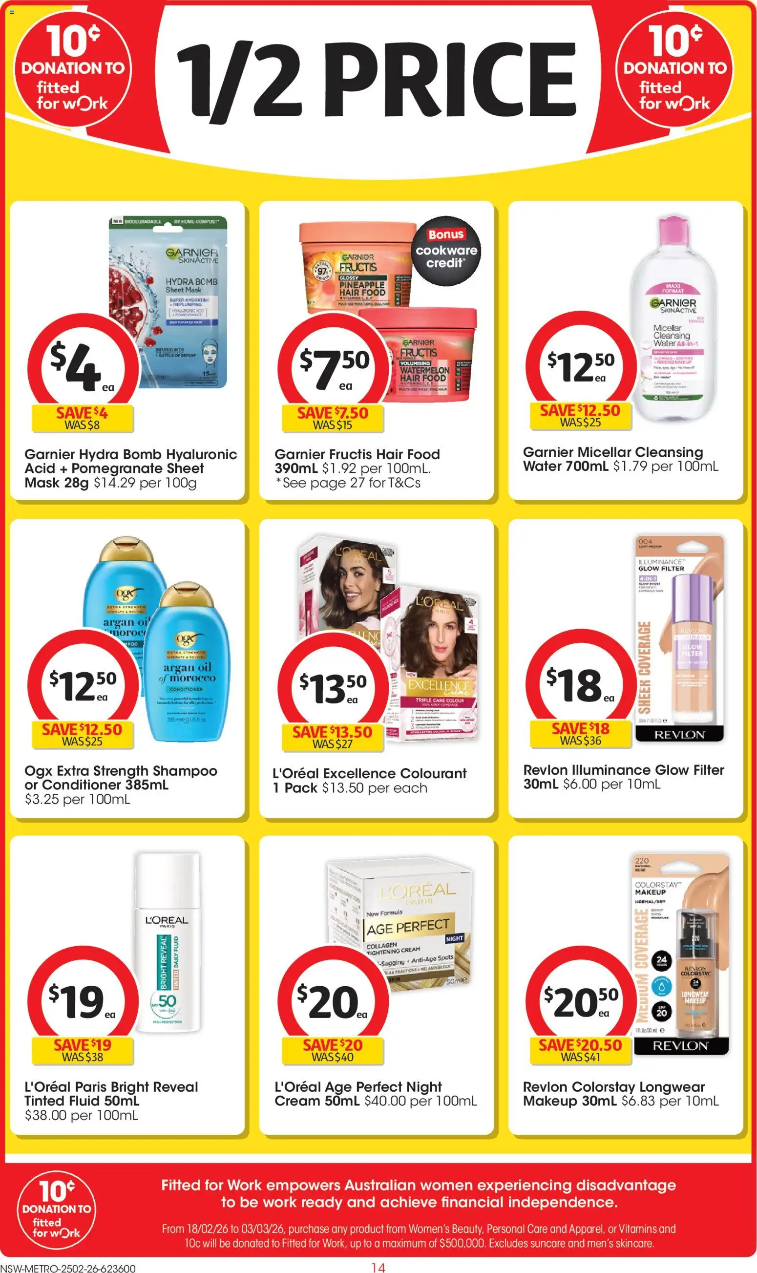 Coles catalogue - valid from 25.02.2026 | Page: 14 | Products: Conditioner, Oil, Cookware, Water