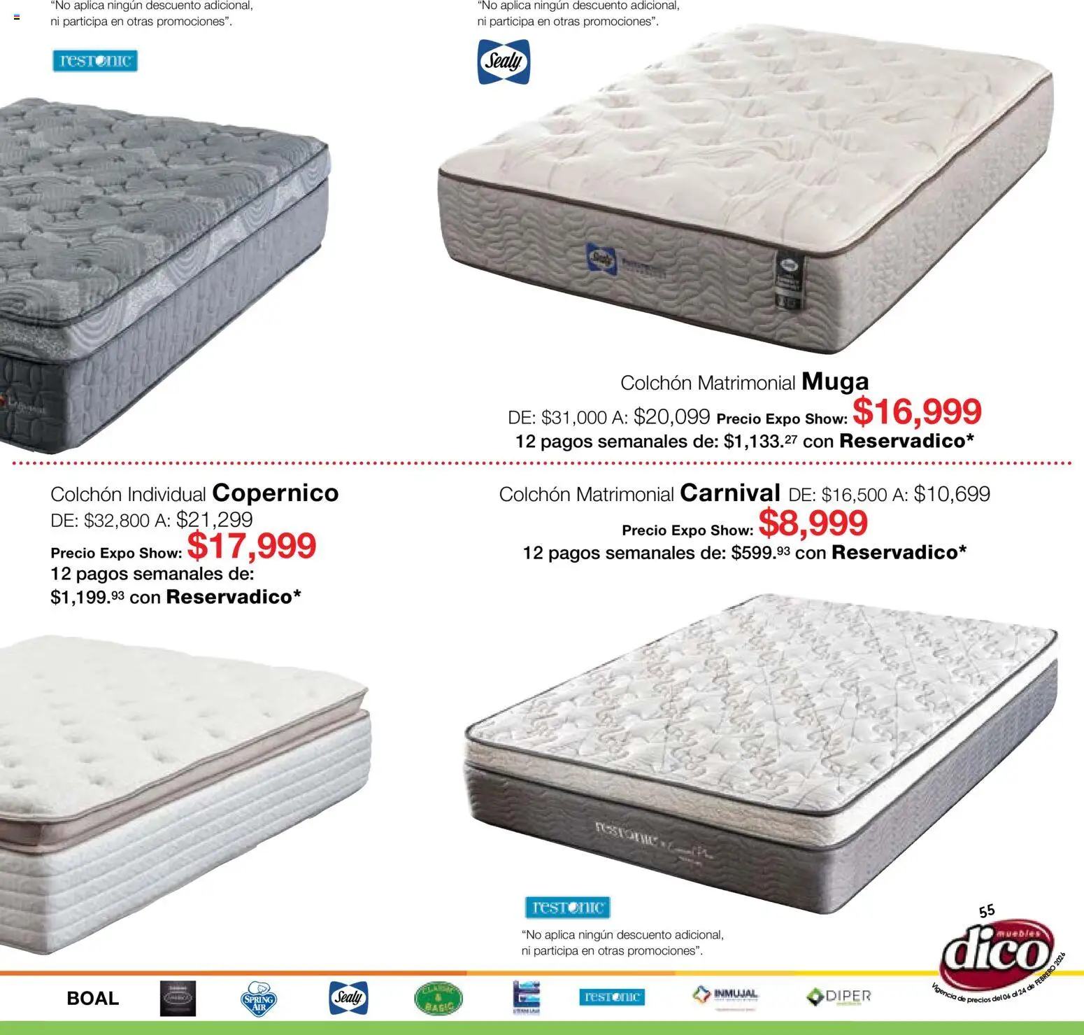 Nuevas ofertas de Muebles Dico válidas en toda la República Mexicana desde el 06.02.2026. ¡Encuentra las mejores ofertas en Muebles Dico catálogo Expo Show! | Página: 55