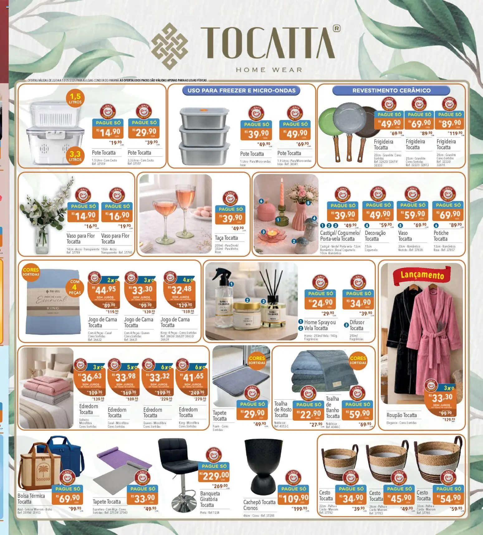 Supermercados Condor Folheto - válido de 22.04.2026 | Página: 27 | Produtos: Frigideira, Cogumelo, Vaso, Banqueta