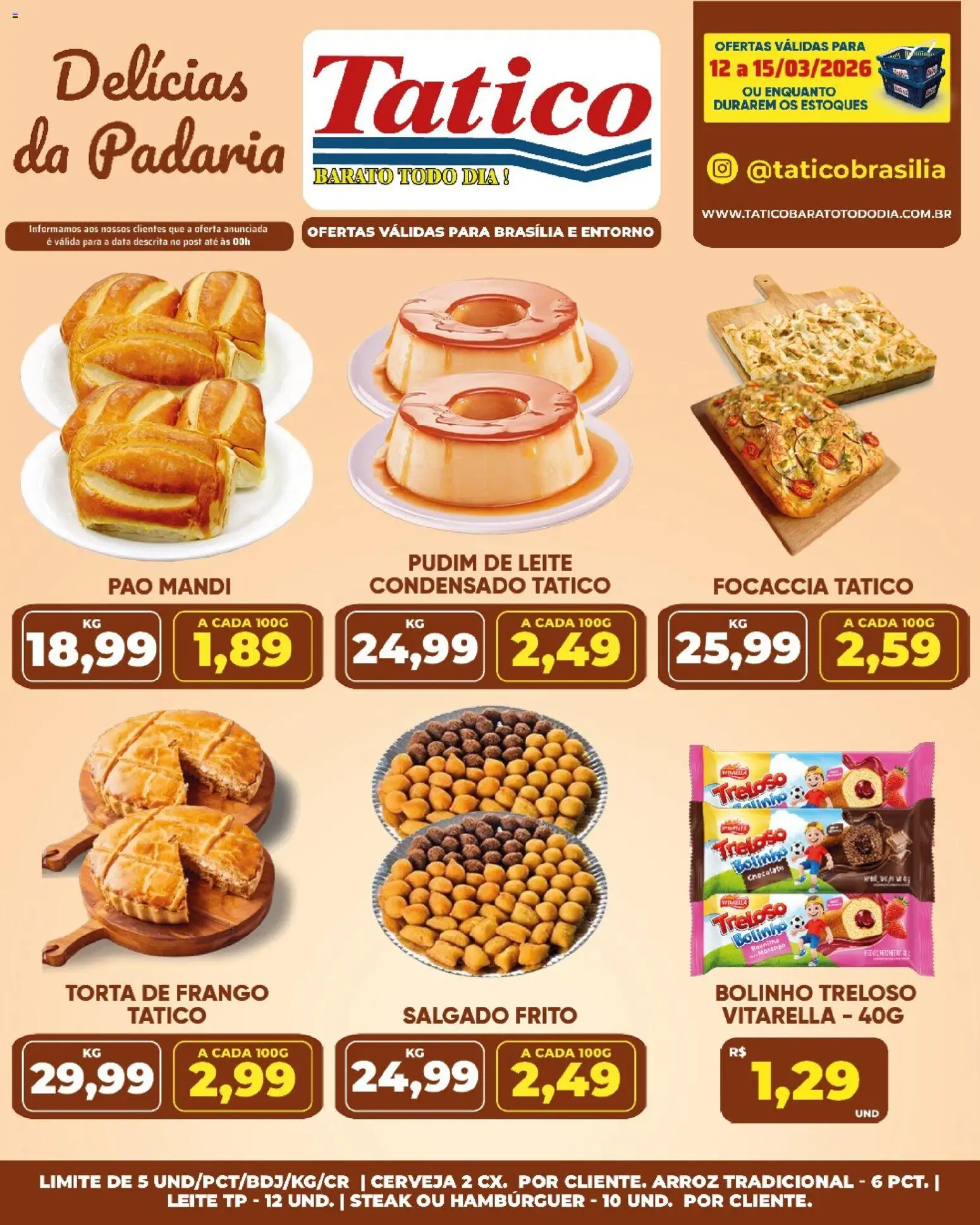 Tatico Folheto - válido de 14.03.2026 | Página: 34 | Produtos: Chocolate, Arroz, Hambúrguer, Frango
