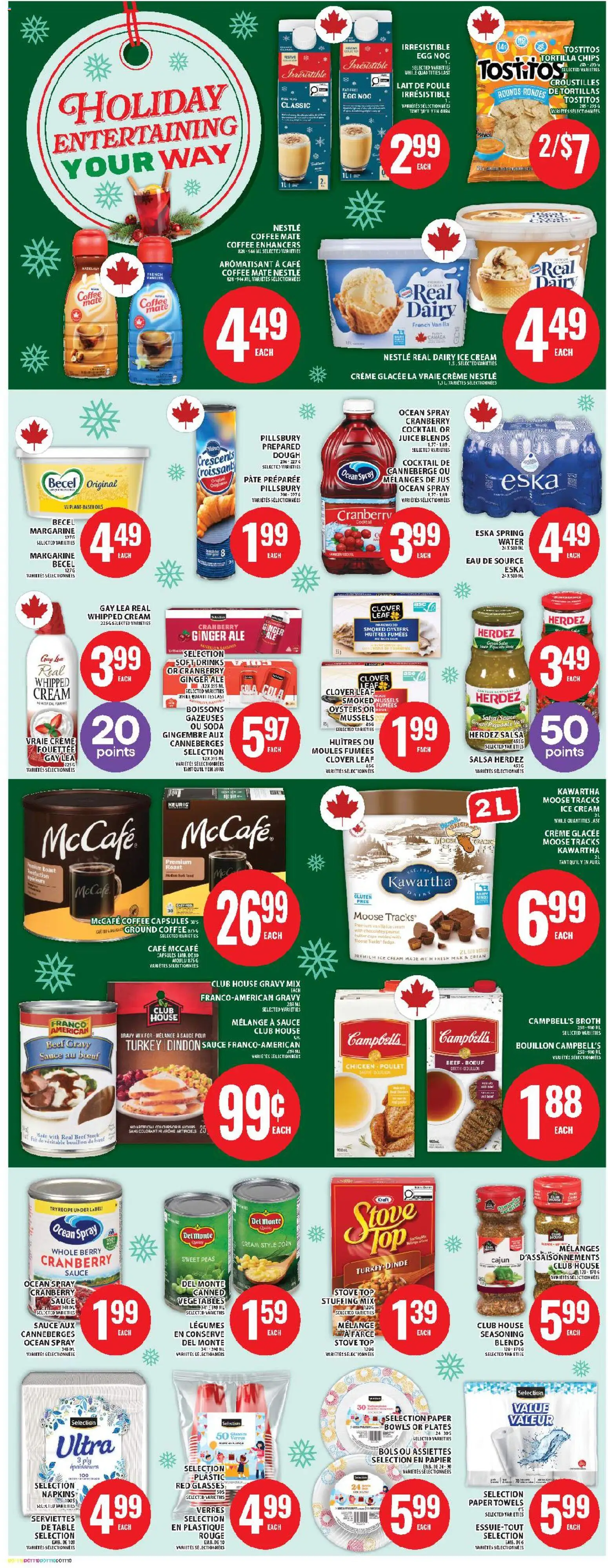 Food Basics flyer valid from 11.12.2025 | Page: 15 | Products: Chips, Glasses, Stove, Table