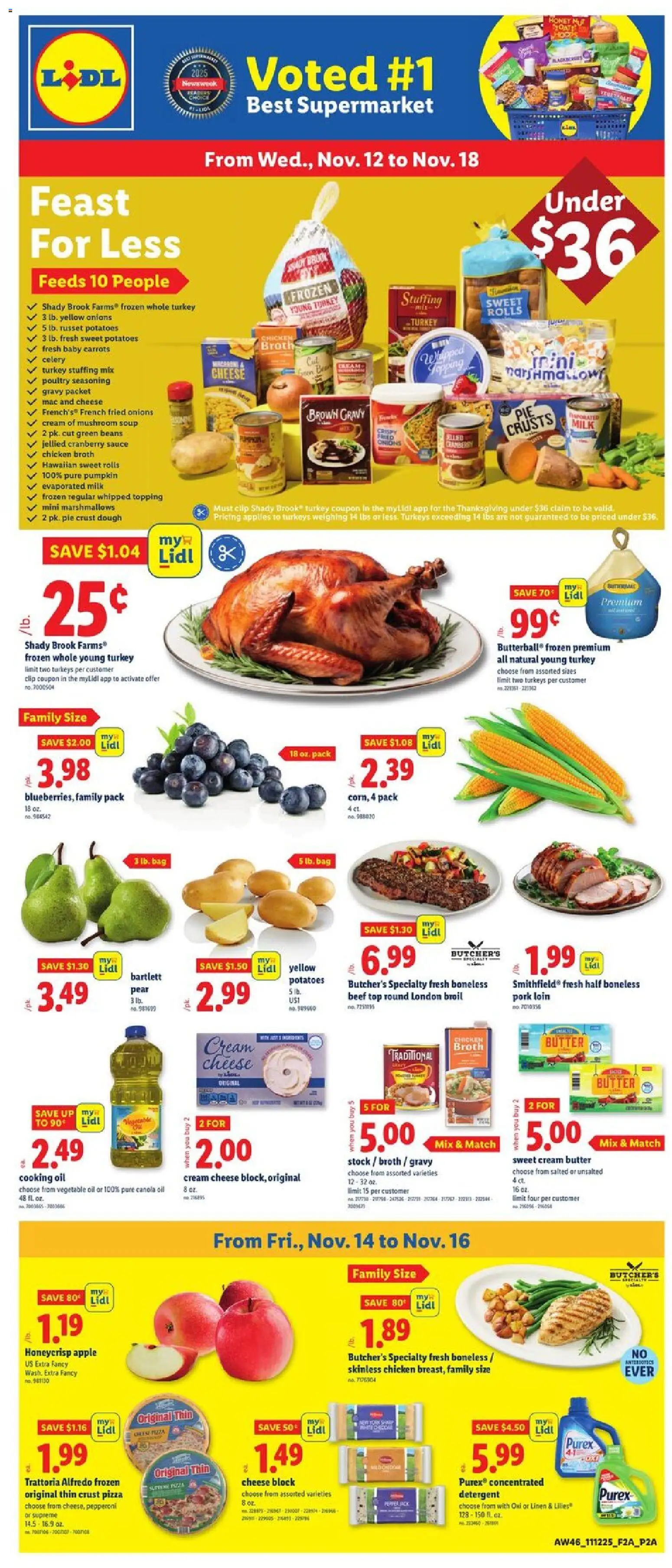 Lidl Weekly Ad - DC - valid from 12.11.2025 | Page: 1 | Products: Detergent, Cream, Pear, Poultry