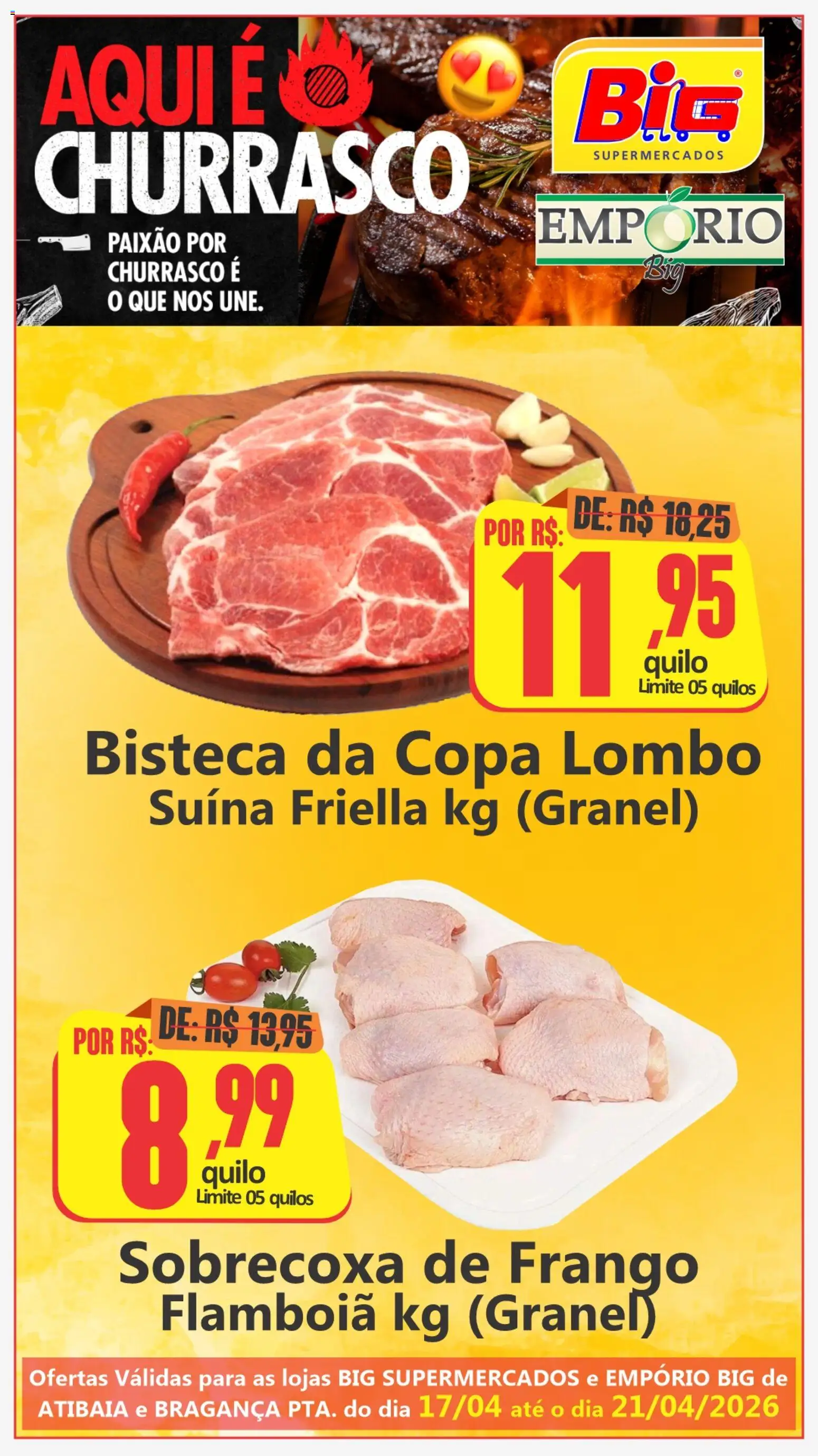 Big Supermercados Folheto - válido de 17.04.2026 | Página: 5 | Produtos: Lombo, Copa, Frango