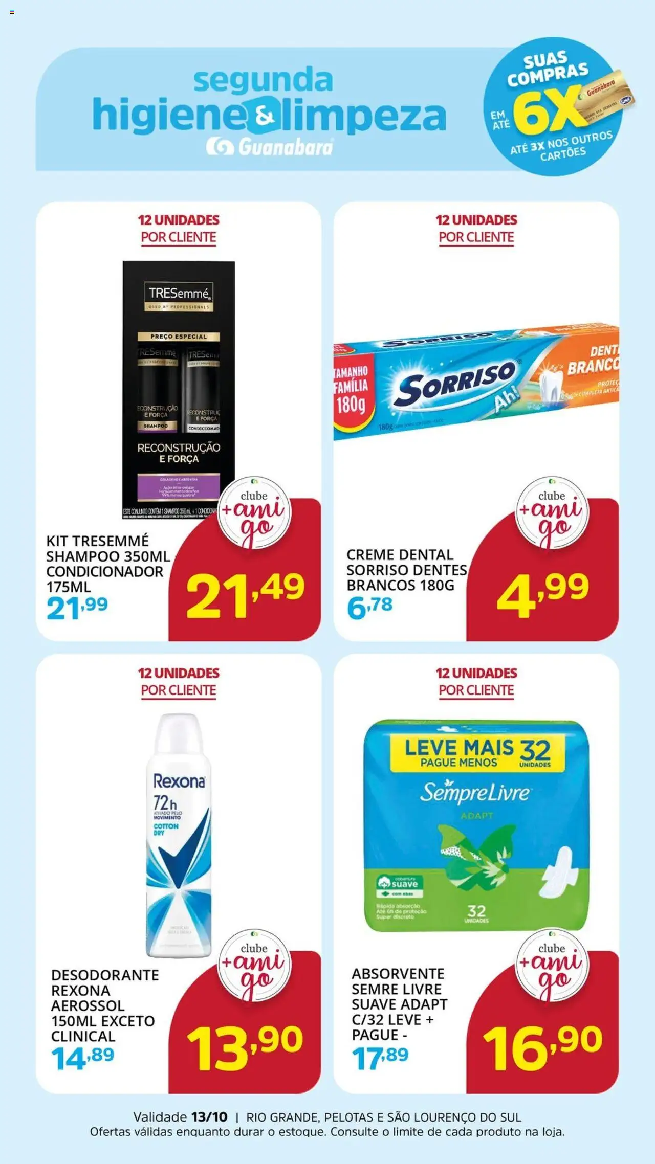 Supermercado Guanabara Folheto - válido de 13.10.2025 | Página: 2 | Produtos: Condicionador, Desodorante, Creme, Rexona