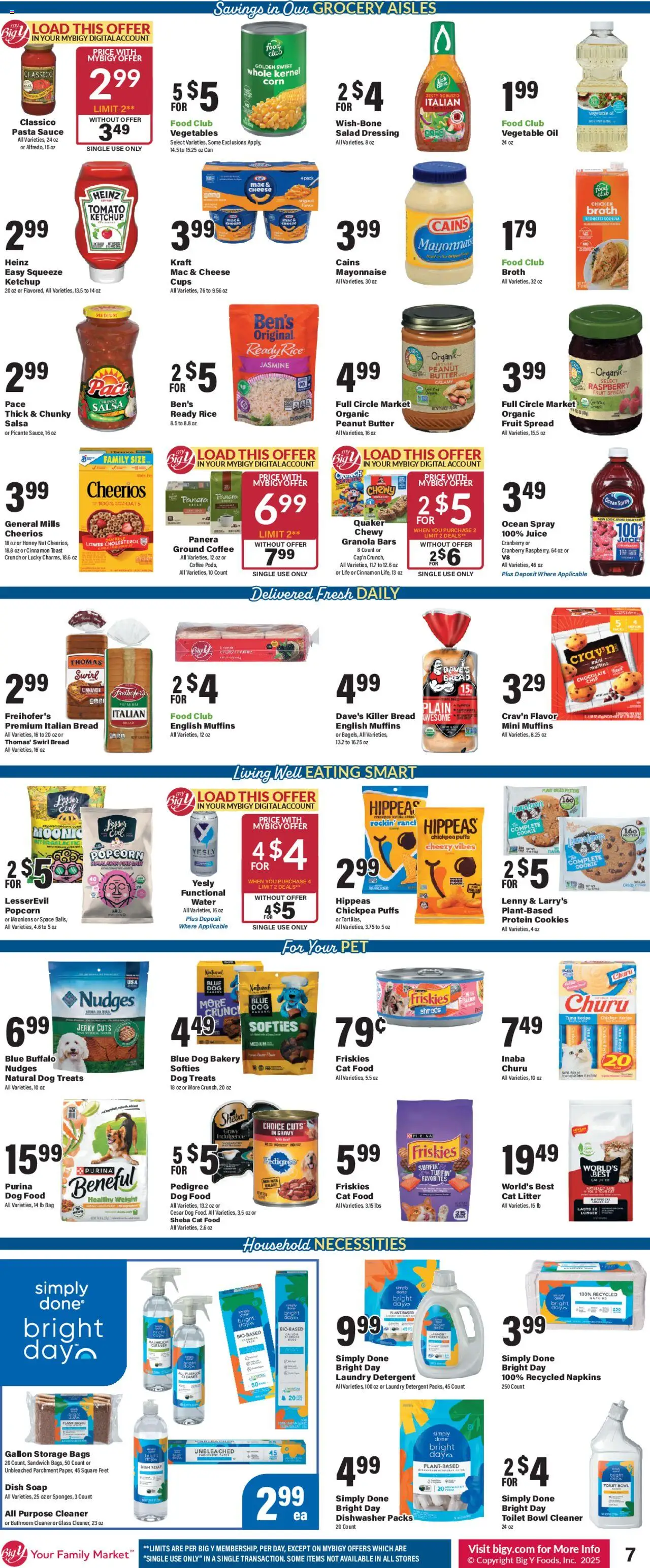 Big Y Weekly Ad - valid from 16.10.2025 | Page: 11 | Products: Cat Food, Juice, Cookies, Salad