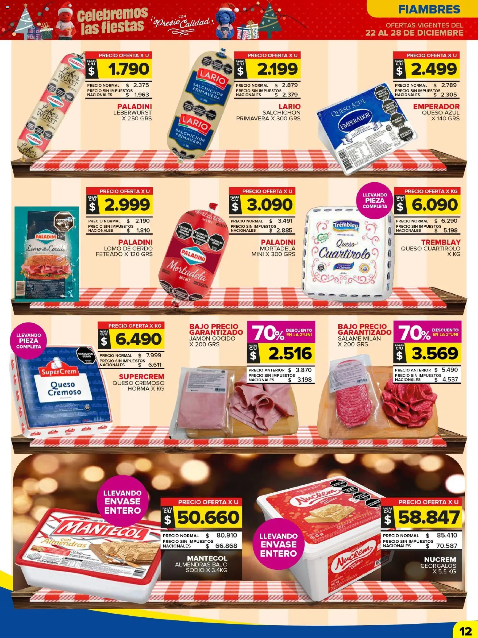 Carrefour Maxi catálogo │ válido desde el 22.12.2025 | Página: 14 | Productos: Almendras, Jamón cocido, Queso, Salame