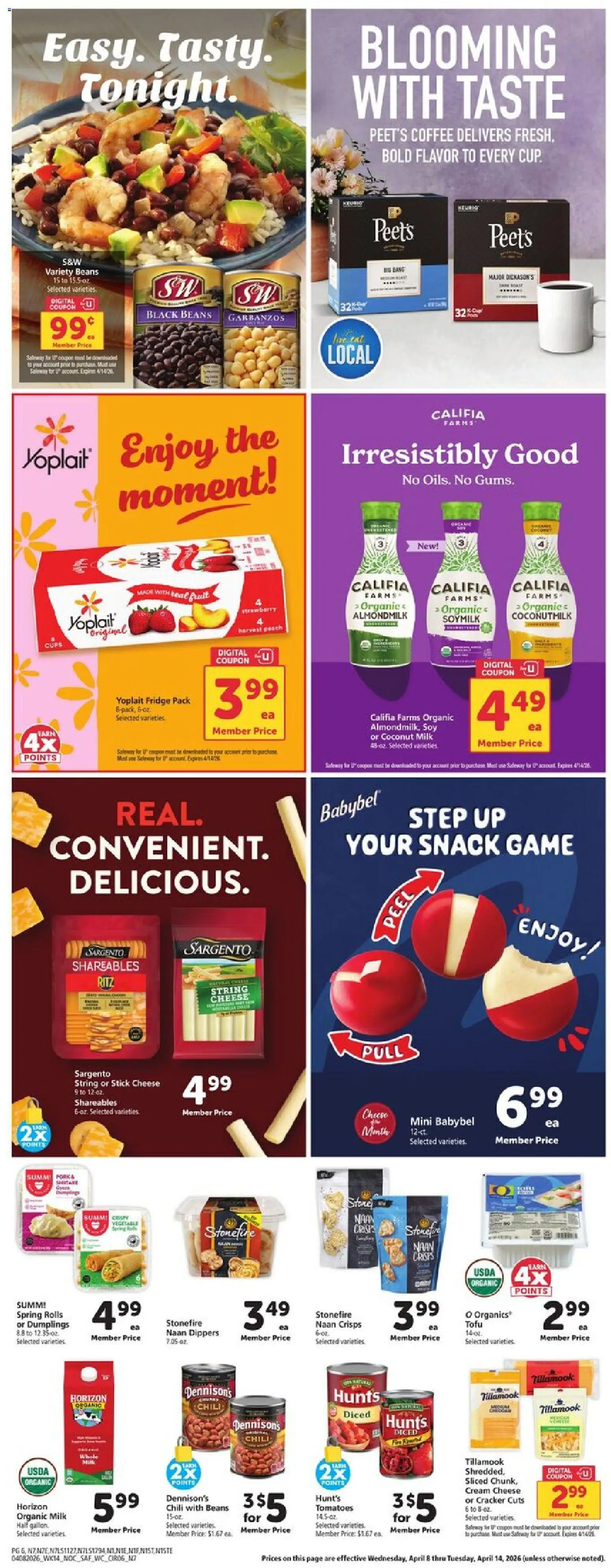 Safeway Weekly Ad - valid from 08.04.2026 | Page: 6 | Products: Tomatoes, Cream, Game, Rig