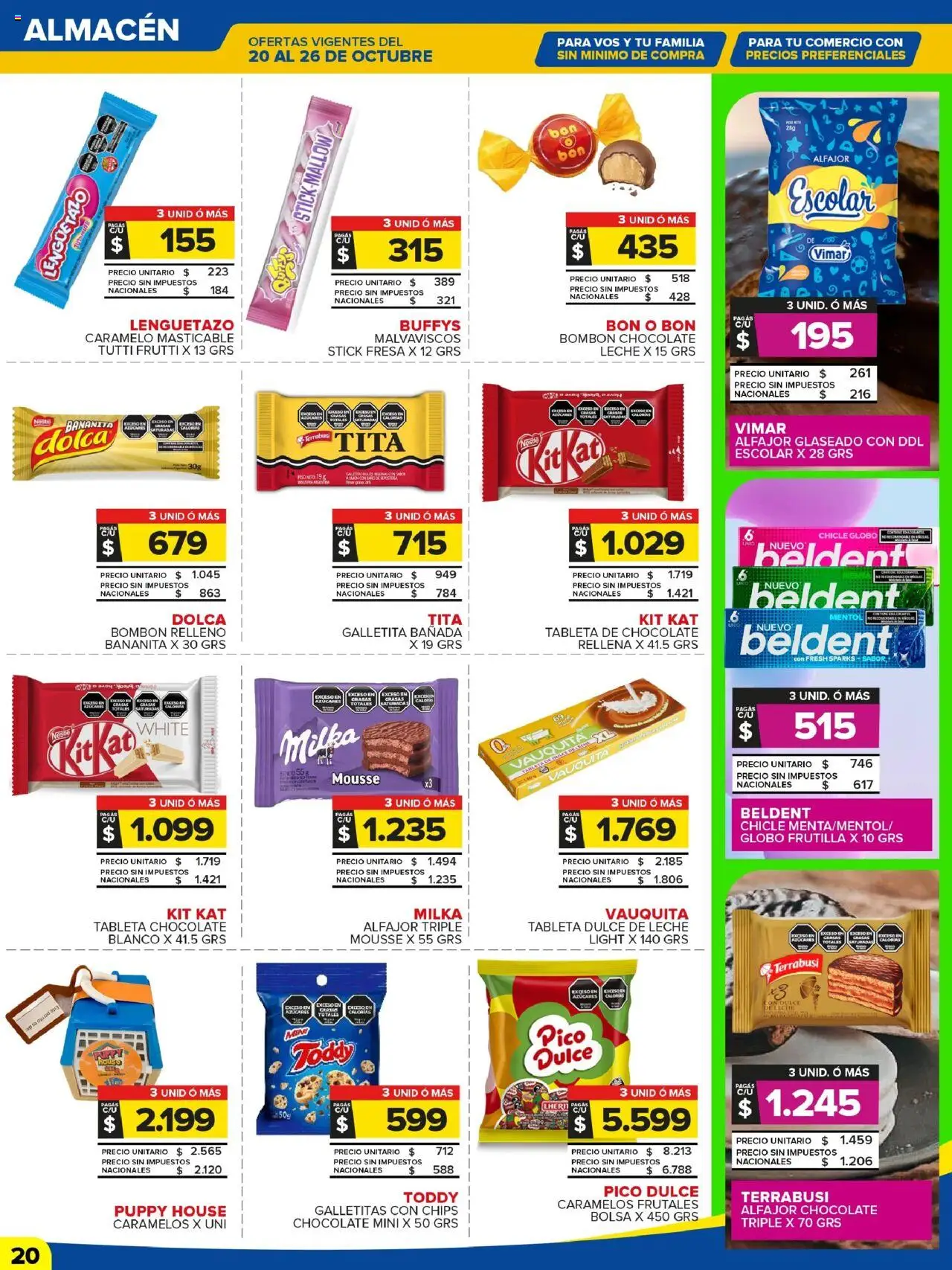 Carrefour Maxi catálogo │ válido desde el 20.10.2025 | Página: 20 | Productos: Pico, Galletitas, Leche, Chocolate