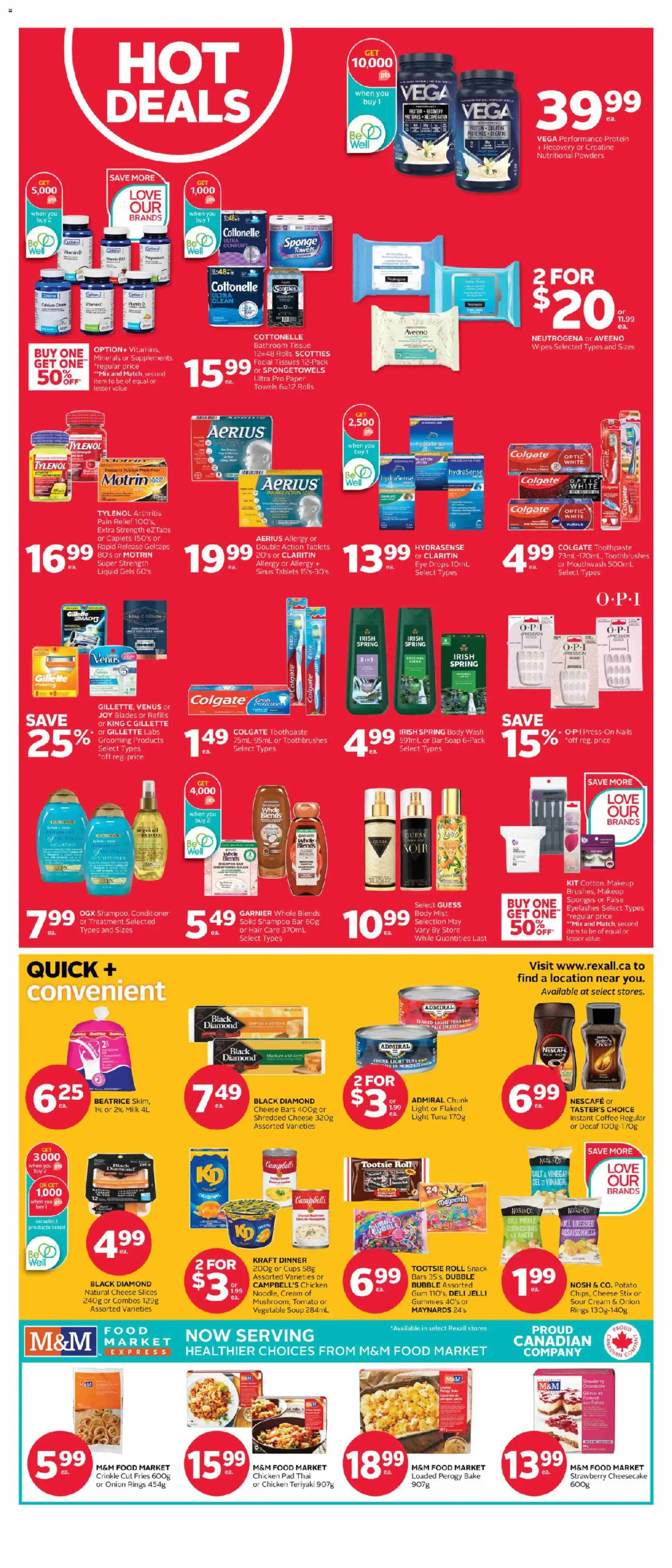 Rexall flyer valid from 24.10.2025 | Page: 2 | Products: Sponge, Toothpaste, Mouthwash, Cheese
