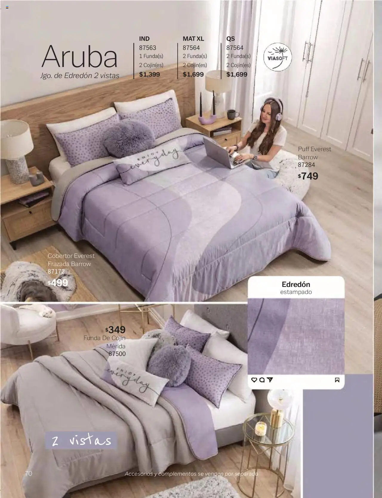 Nuevas ofertas de Vianney válidas en toda la República Mexicana desde el 24.01.2025. ¡Encuentra las mejores ofertas en Vianney catálogo Chavos! | Página: 72 | Productos: Cobertor, Funda