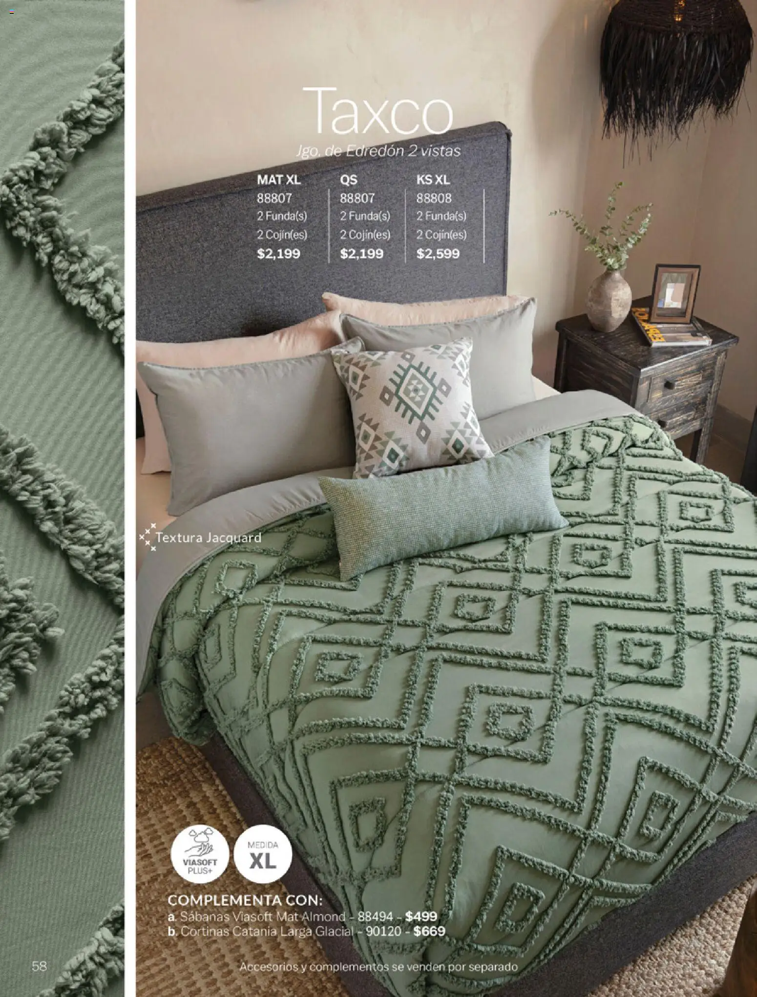 Nuevas ofertas de Vianney válidas en toda la República Mexicana desde el 06.03.2026. ¡Encuentra las mejores ofertas en Vianney catálogo Tu hogar, nuestra pasión! | Página: 60 | Productos: Sabanas, Cortinas