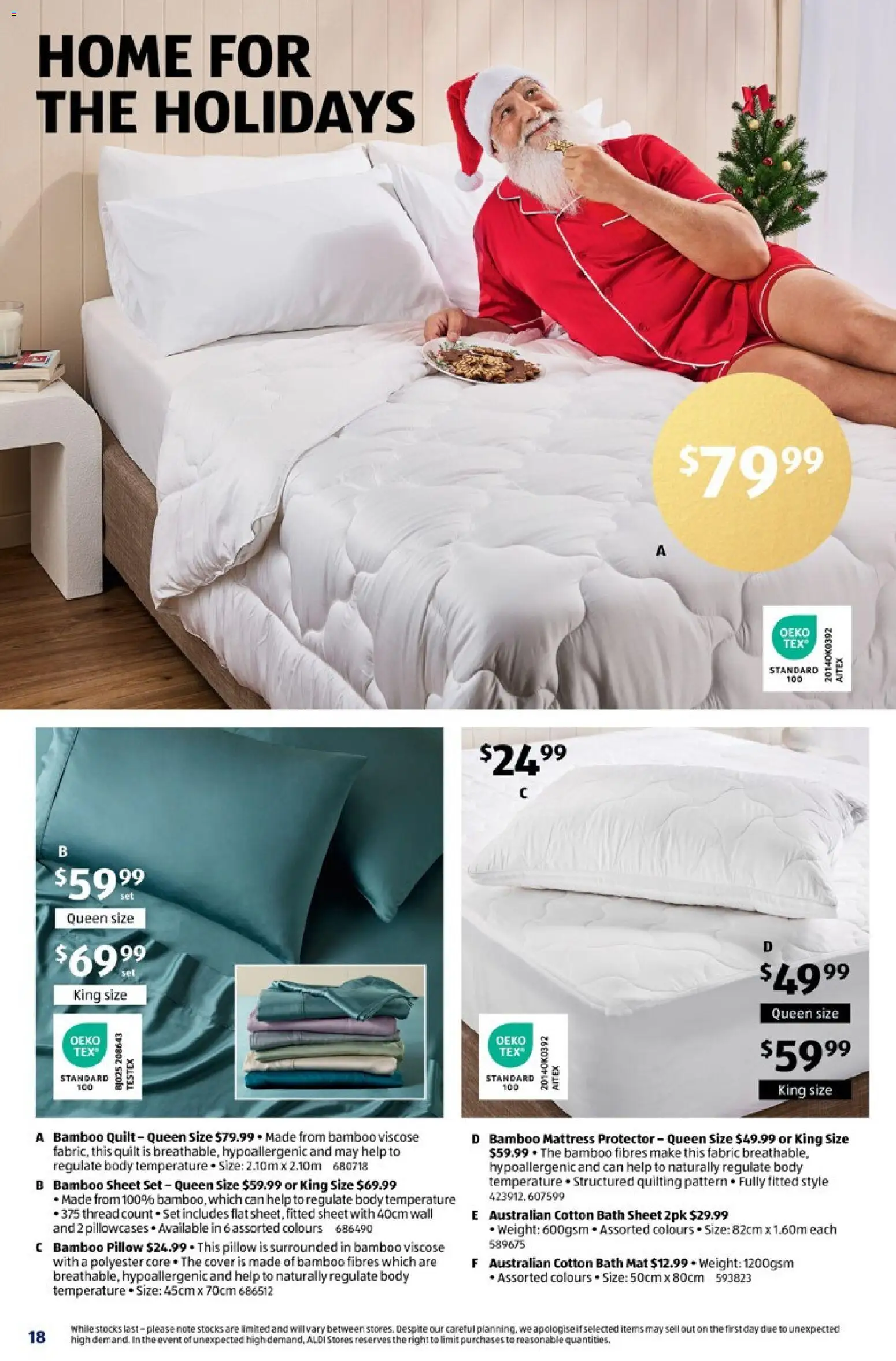 Aldi catalogue - valid from 10.12.2025 | Page: 18 | Products: Bath, Weight, Mattress, Pillow