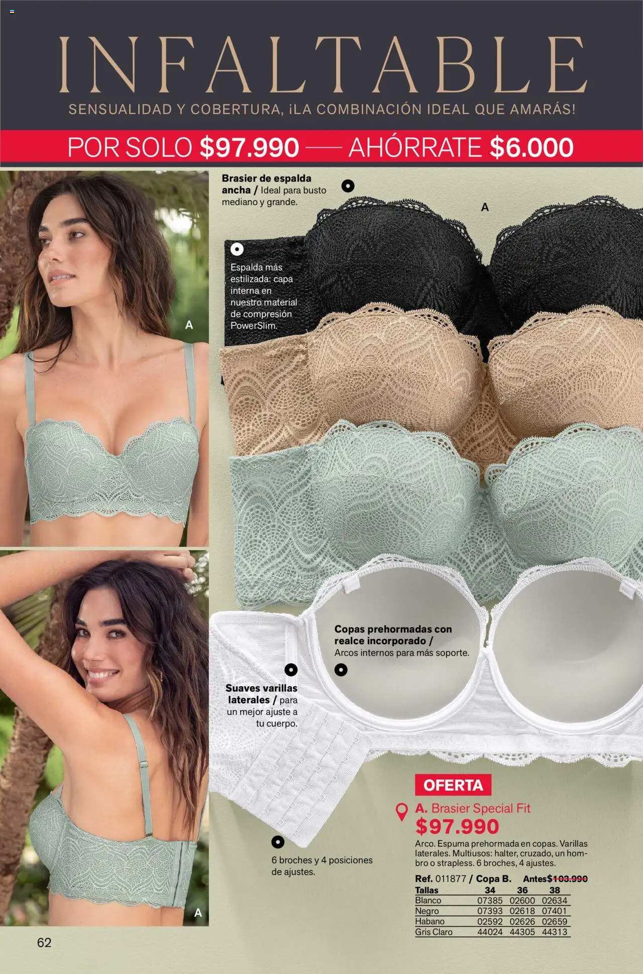 Leonisa revista - valida desde el 04.08.2025 | Página: 62 | Productos: Espuma, Brasier, Combinación