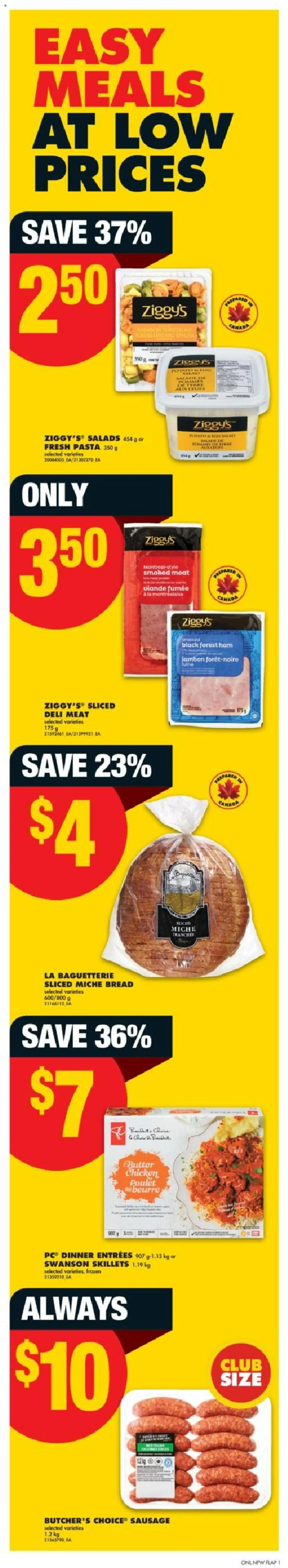 No Frills flyer valid from 18.09.2025 | Page: 2 | Products: Pasta, Salad, PC, Butter