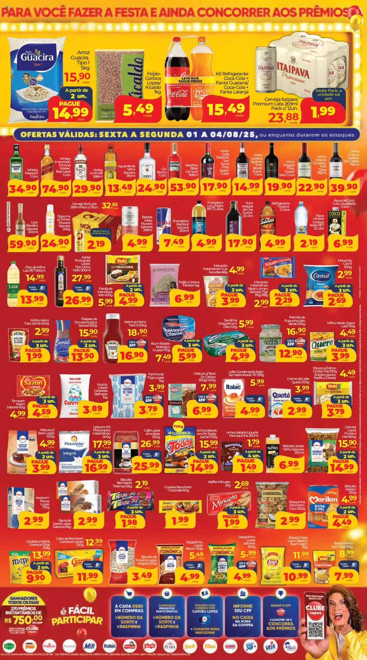 Lopes Supermercados Folheto - válido de 01.08.2025 | Página: 3 | Produtos: Pupunha, Doces, Creme, Azeite