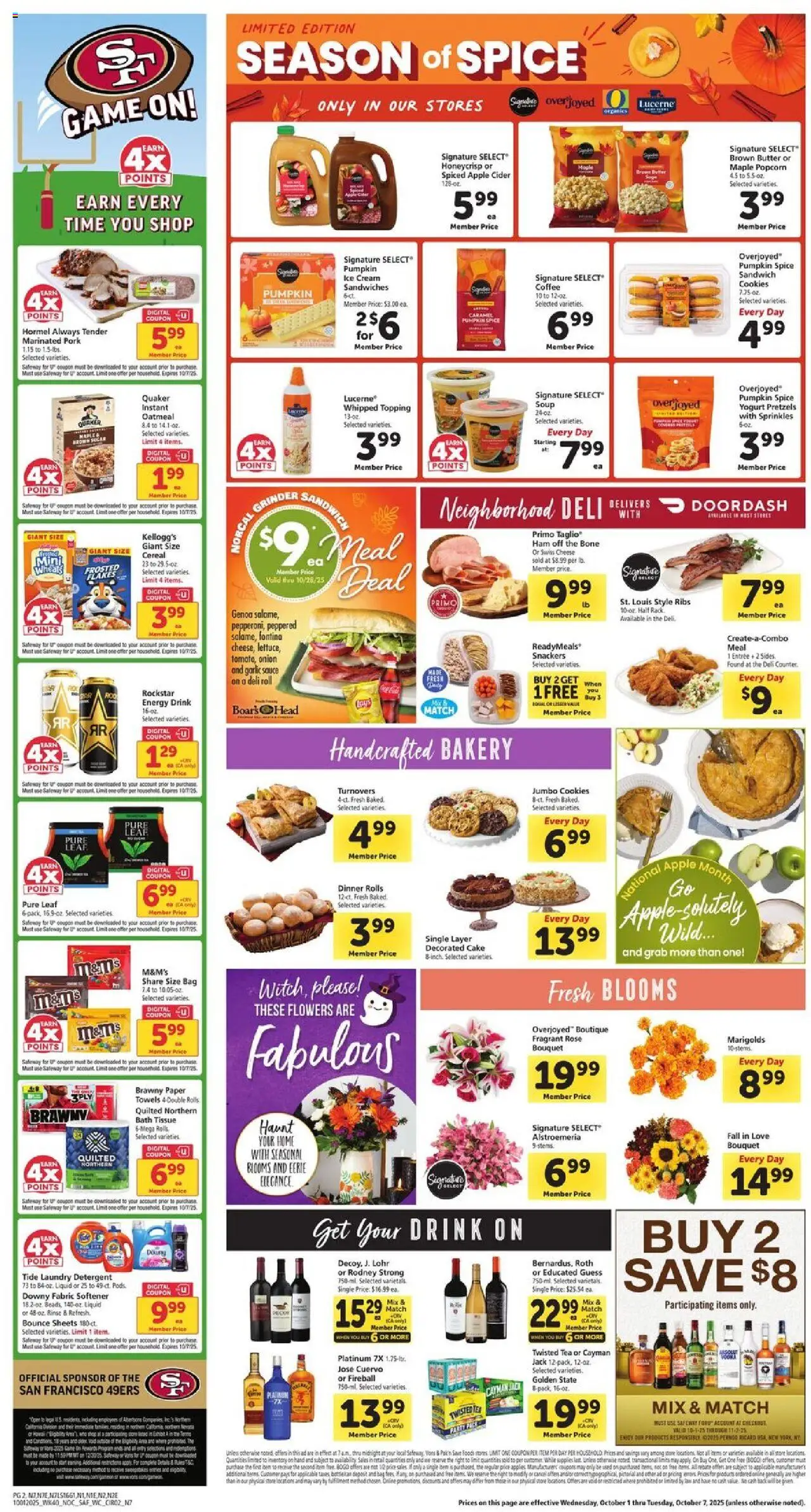 Safeway Weekly Ad - valid from 01.10.2025 | Page: 2 | Products: Bath, Yogurt, Cookies, Sauce