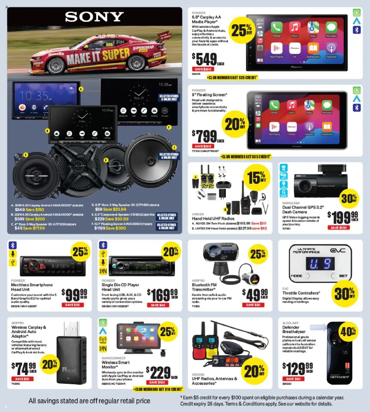 Supercheap Auto catalogue - valid from 24.09.2025 | Page: 4 | Products: Digital, Smartphone, Monitor, Camera