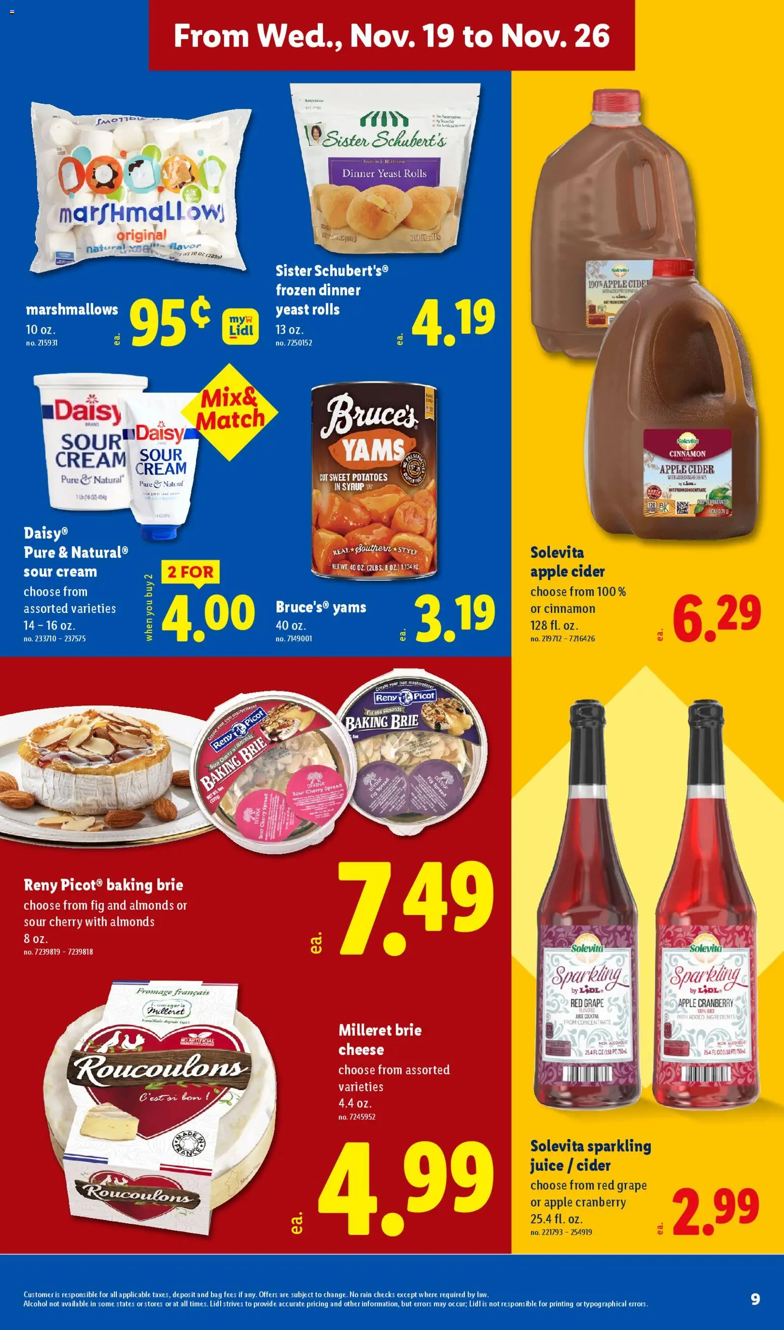 Lidl Early Black Friday - valid from 19.11.2025 | Page: 9 | Products: Cider, Juice, Sour cream, Bag