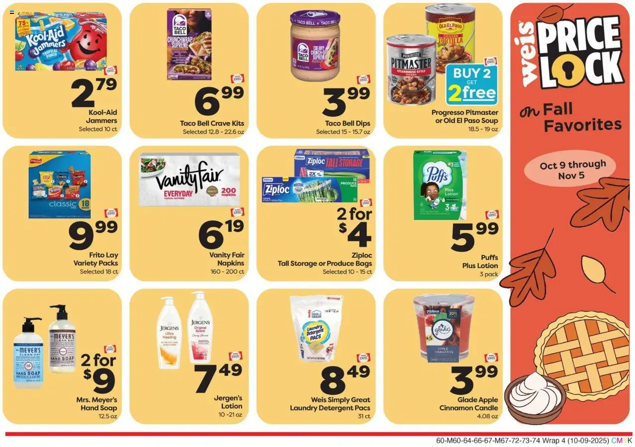 Weis Weekly Ad - valid from 09.10.2025 | Page: 7 | Products: Soap, Detergent