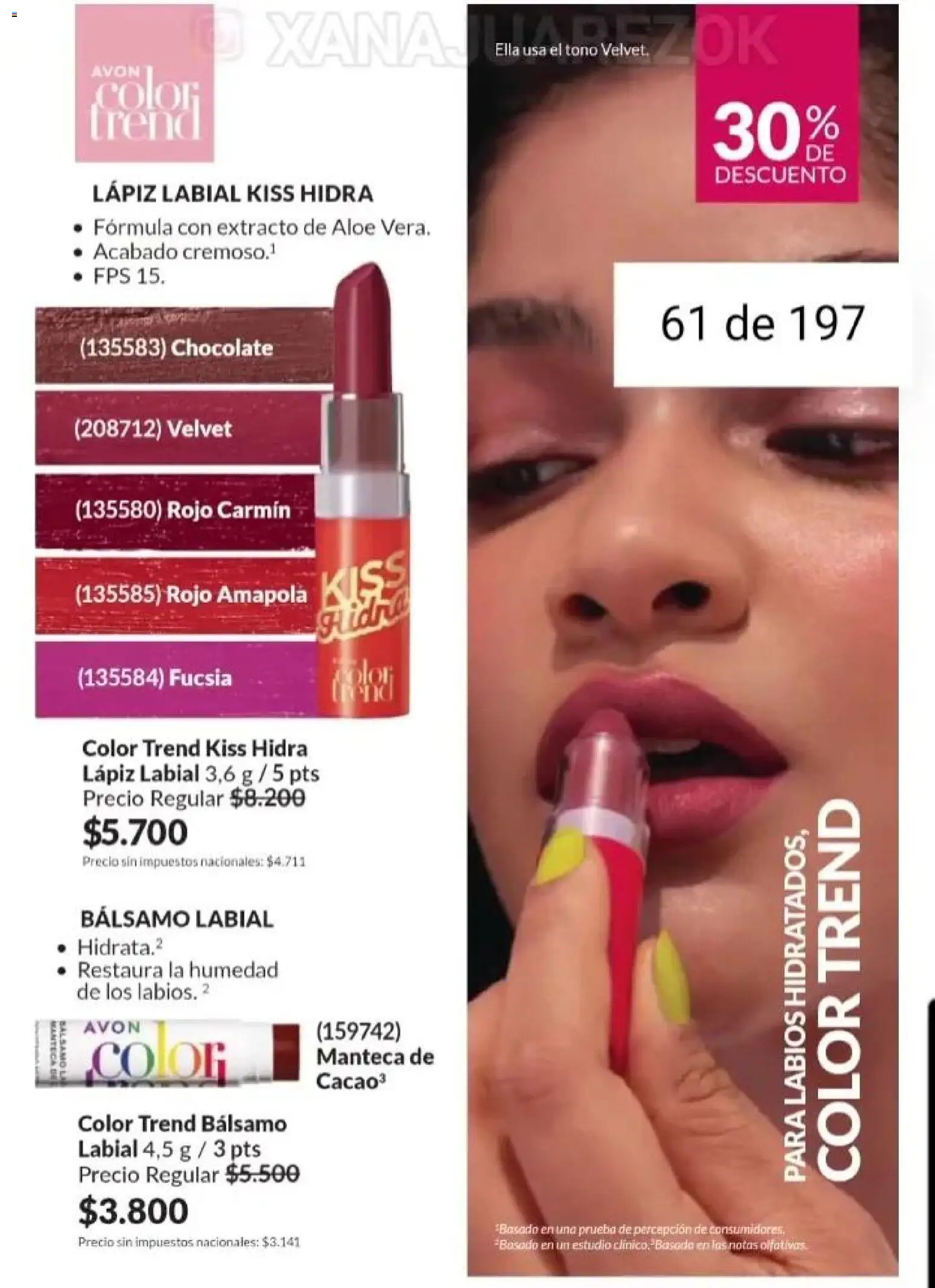 Catálogo AVON Campaña 15/2025 │ válido desde el 23.10.2025 | Página: 54 | Productos: Lápiz labial, Bálsamo, Manteca, Chocolate