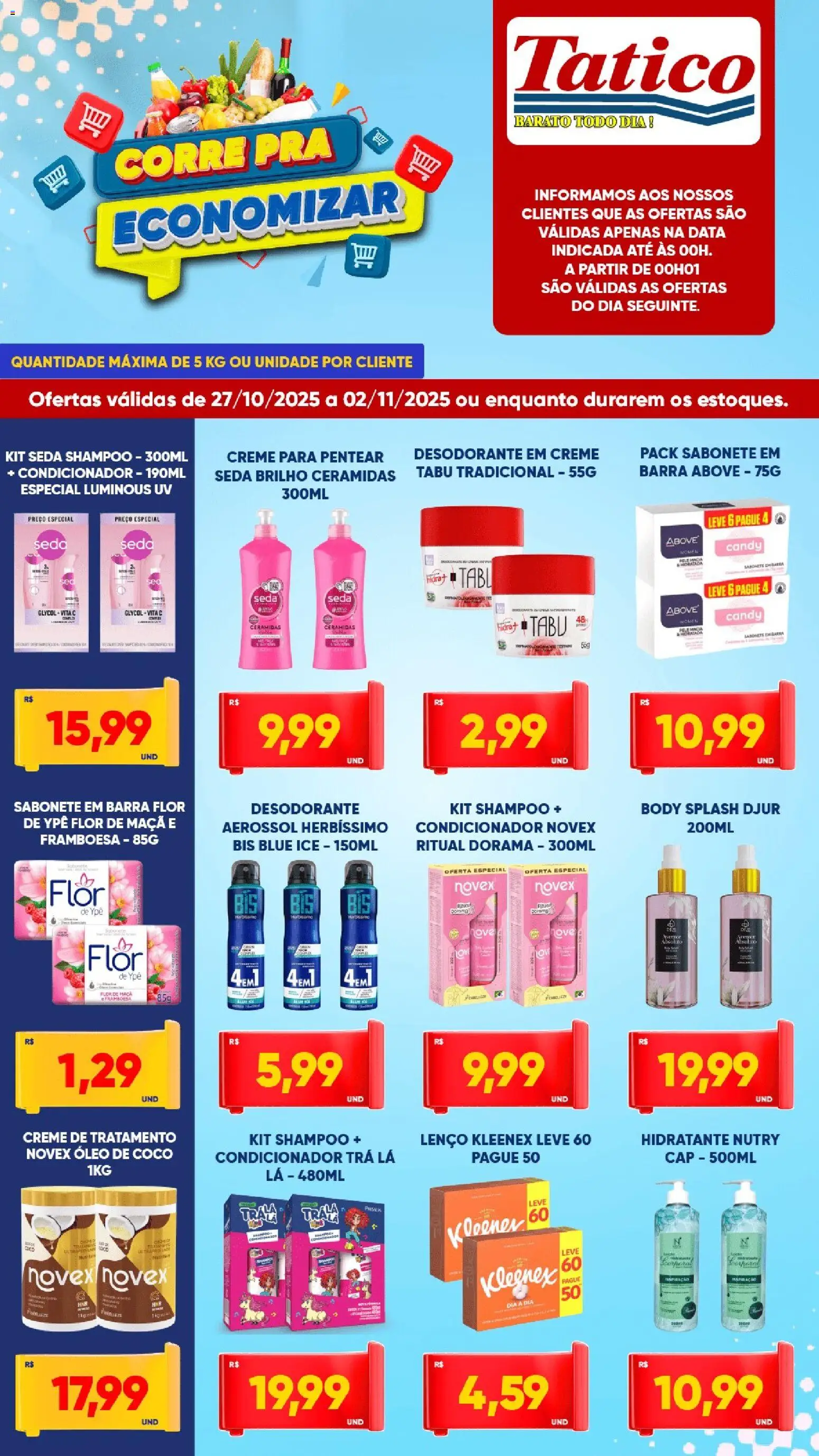 Tatico Folheto - válido de 27.10.2025 | Página: 7 | Produtos: Desodorante, Lenço, Creme para pentear, Óleo de coco