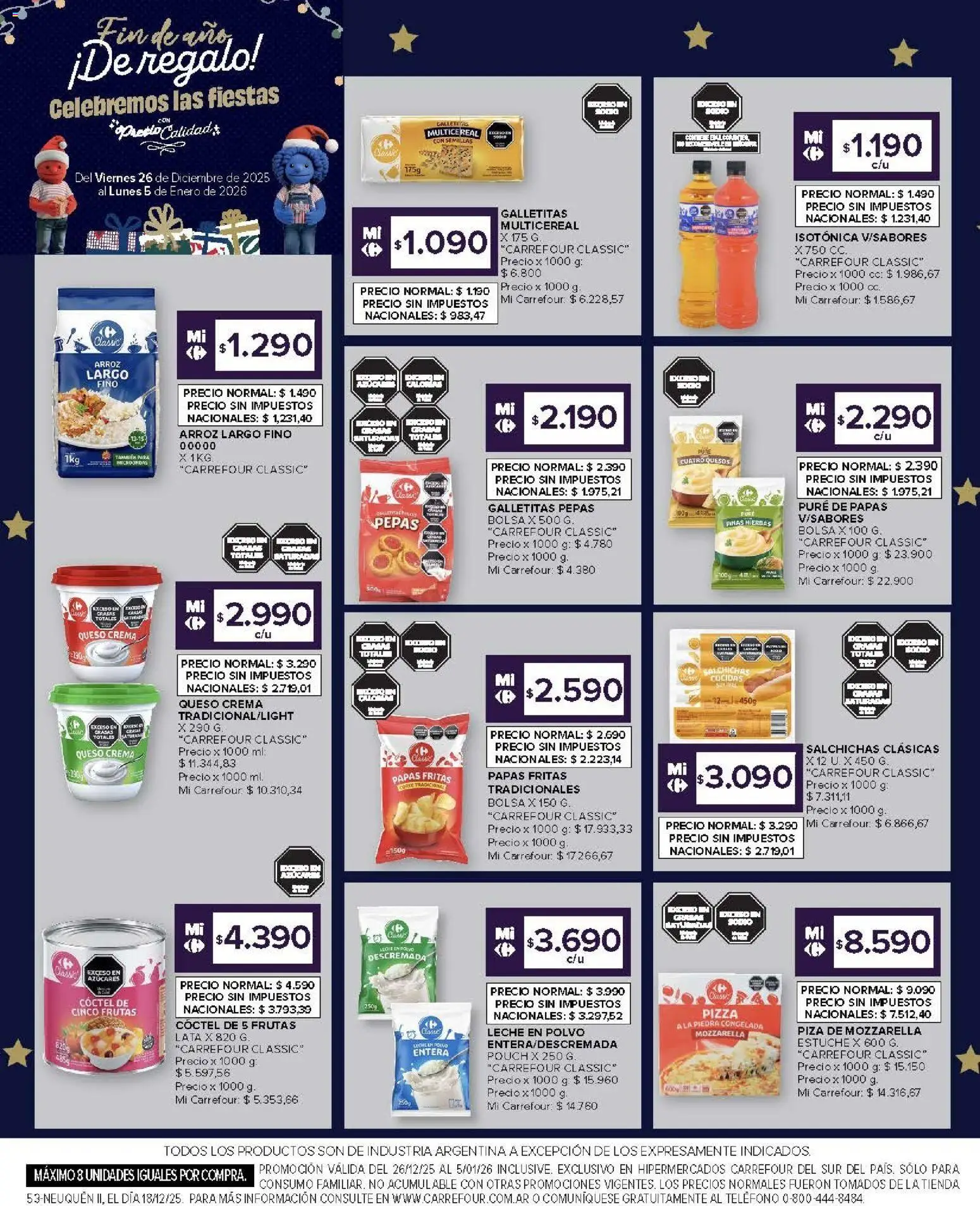 Carrefour ofertas │ válido desde el 26.12.2025 | Página: 13 | Productos: Polvo, Queso crema, Queso, Crema