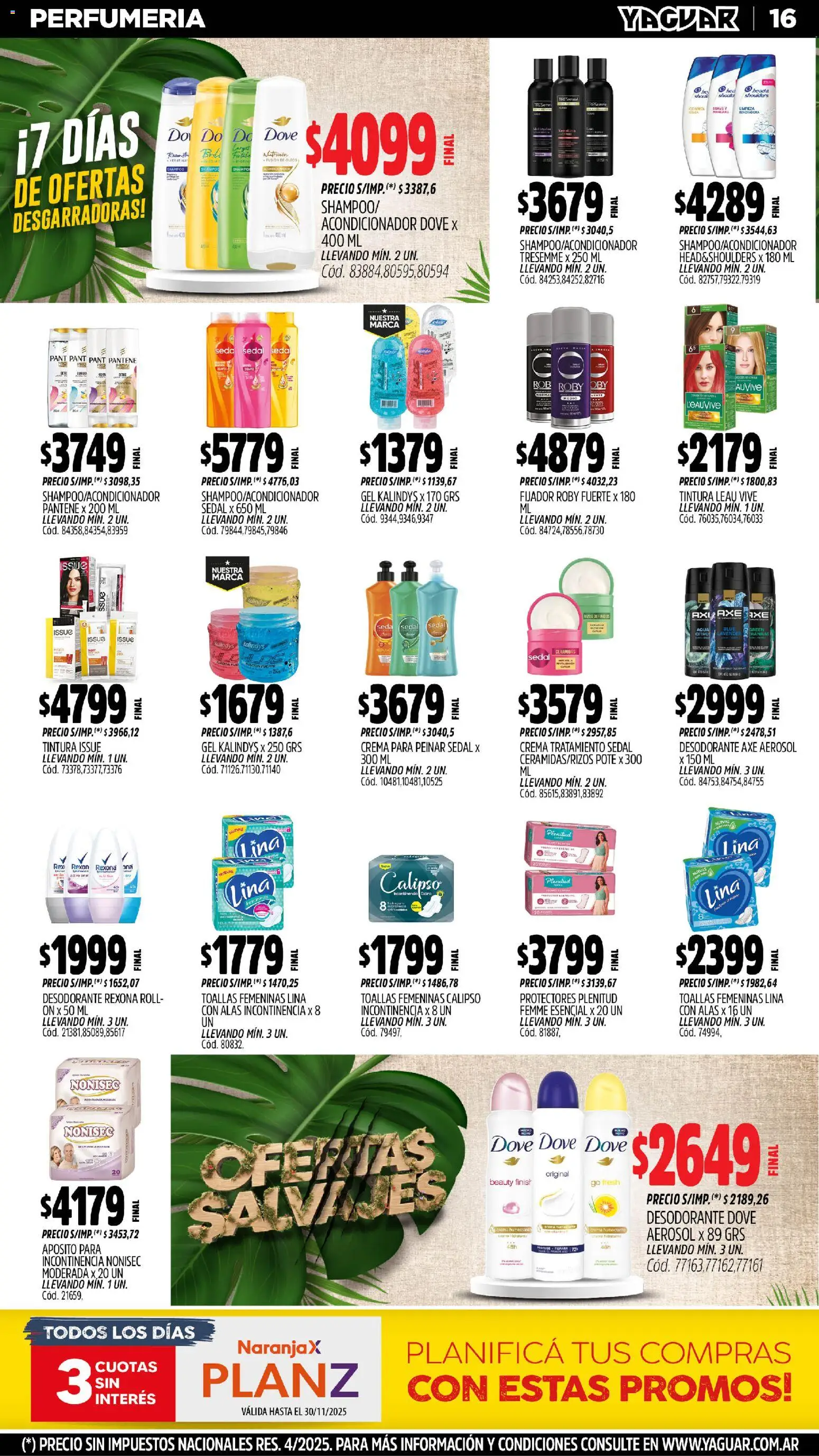Yaguar catálogo │ válido desde el 10.11.2025 | Página: 17 | Productos: Toallas, Shampoo, Tintura, Crema