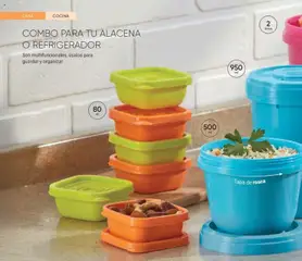 Vista previa de COMBO PARA TU ALACENA O REFRIGERADOR, Son multifuncionales, úsalos para guardar y organizar., nuevo folleto de la tienda, válido en México a partir del 24.04.2026 | Página: 184 | Productos: Refrigerador, Cocina, Alacena