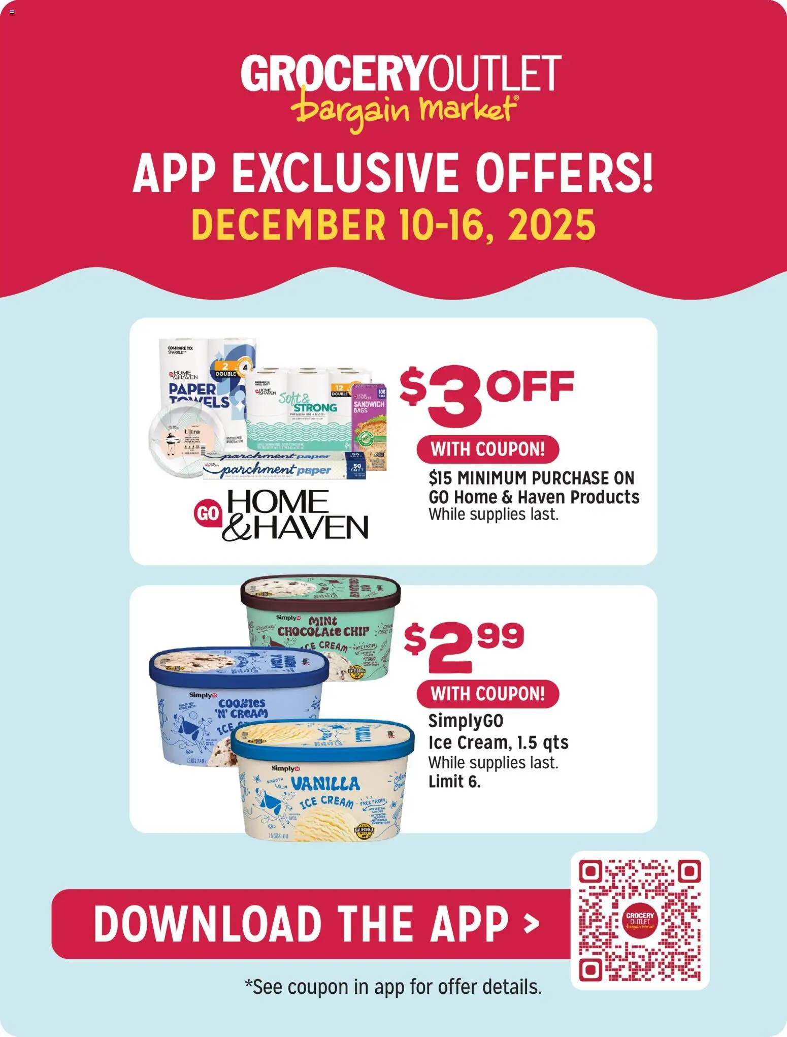 Grocery Outlet Weekly Ad - CA - valid from 10.12.2025 | Page: 5 | Products: Chocolate, Cream, Cookies, Ice cream