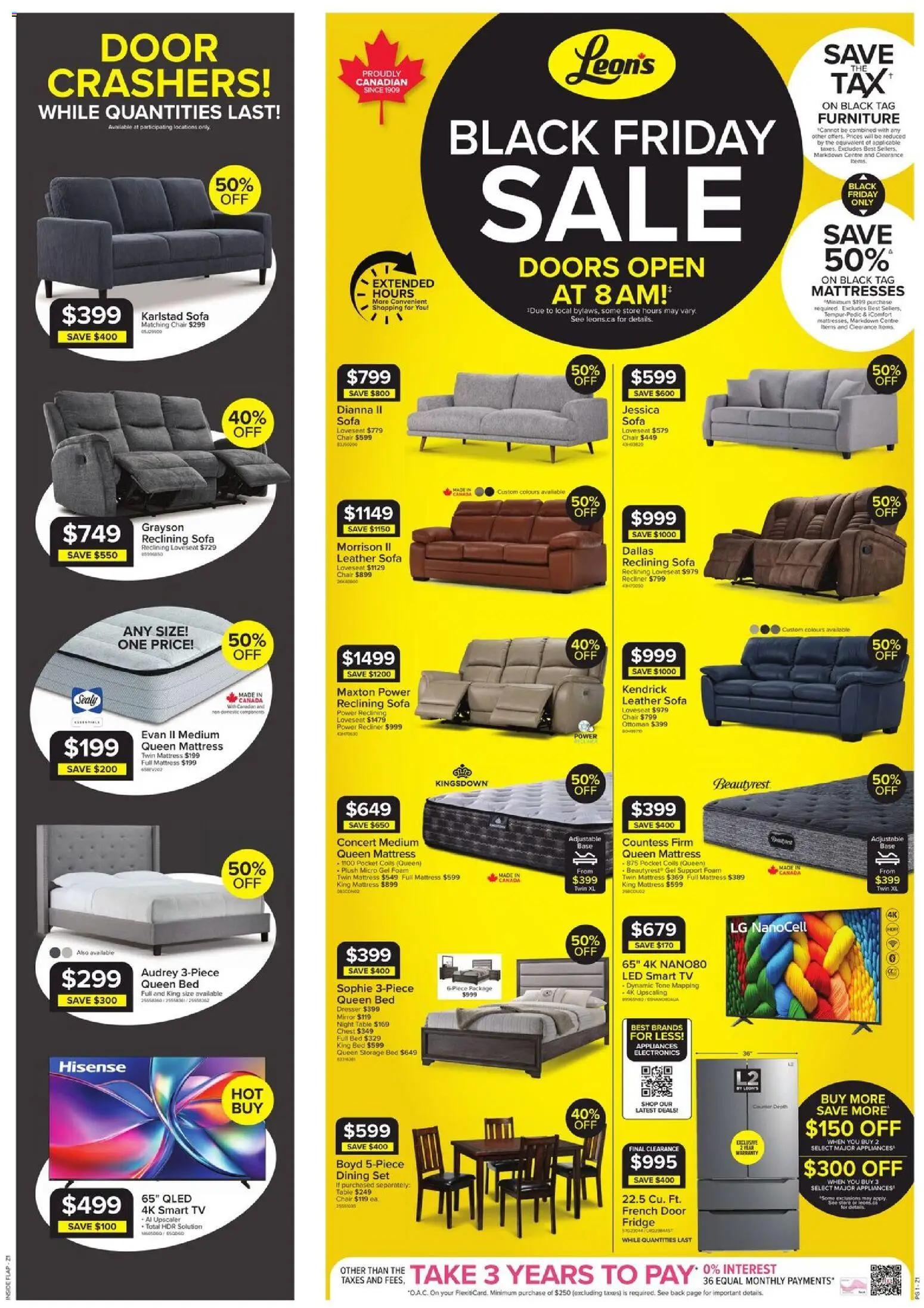 Leon's flyer valid from 27.11.2025 | Page: 2 | Products: Tv, Bed, Sofa, Chair