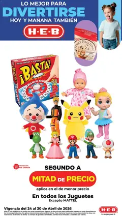 Vista previa de H-E-B folleto, nuevo folleto de la tienda, válido en México a partir del 24.04.2026