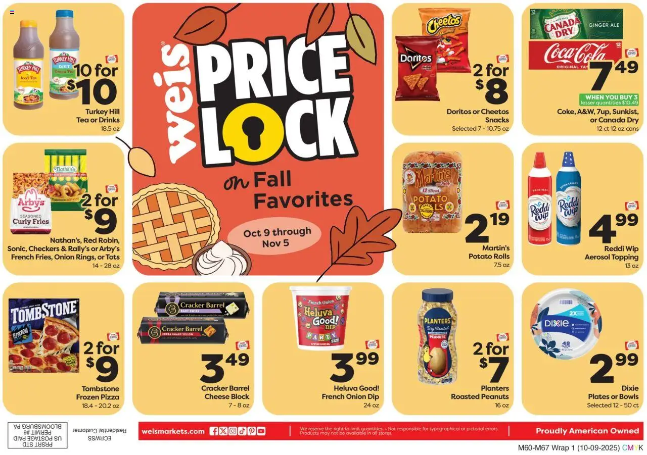 Weis Weekly Circular - PA - valid from 09.10.2025 | Page: 5 | Products: Green Tea, Pizza, Tea, Onion