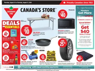 Preview of Canadian Tire flyer / circulaire from shop Canadian Tire valid from 14.08.2025