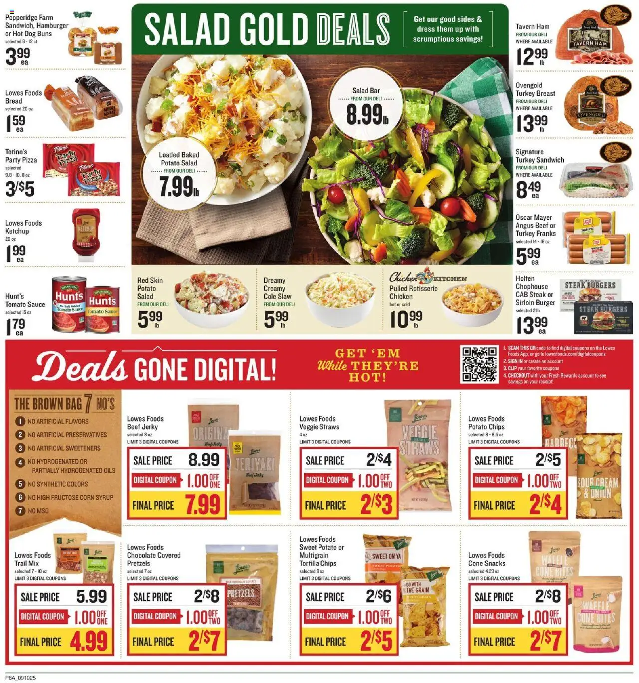 Lowes Foods Weekly Ad - valid from 10.09.2025 | Page: 12 | Products: Chocolate, Ham, Sour cream, Cream