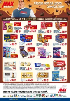 Max Atacadista - Ofertas Páscoa - Pré-Visualização do folheto da loja Max Atacadista, válido de 03.02.2026 | Página: 2 | Produtos: Banco, Caixa, Chocolate, Avelã