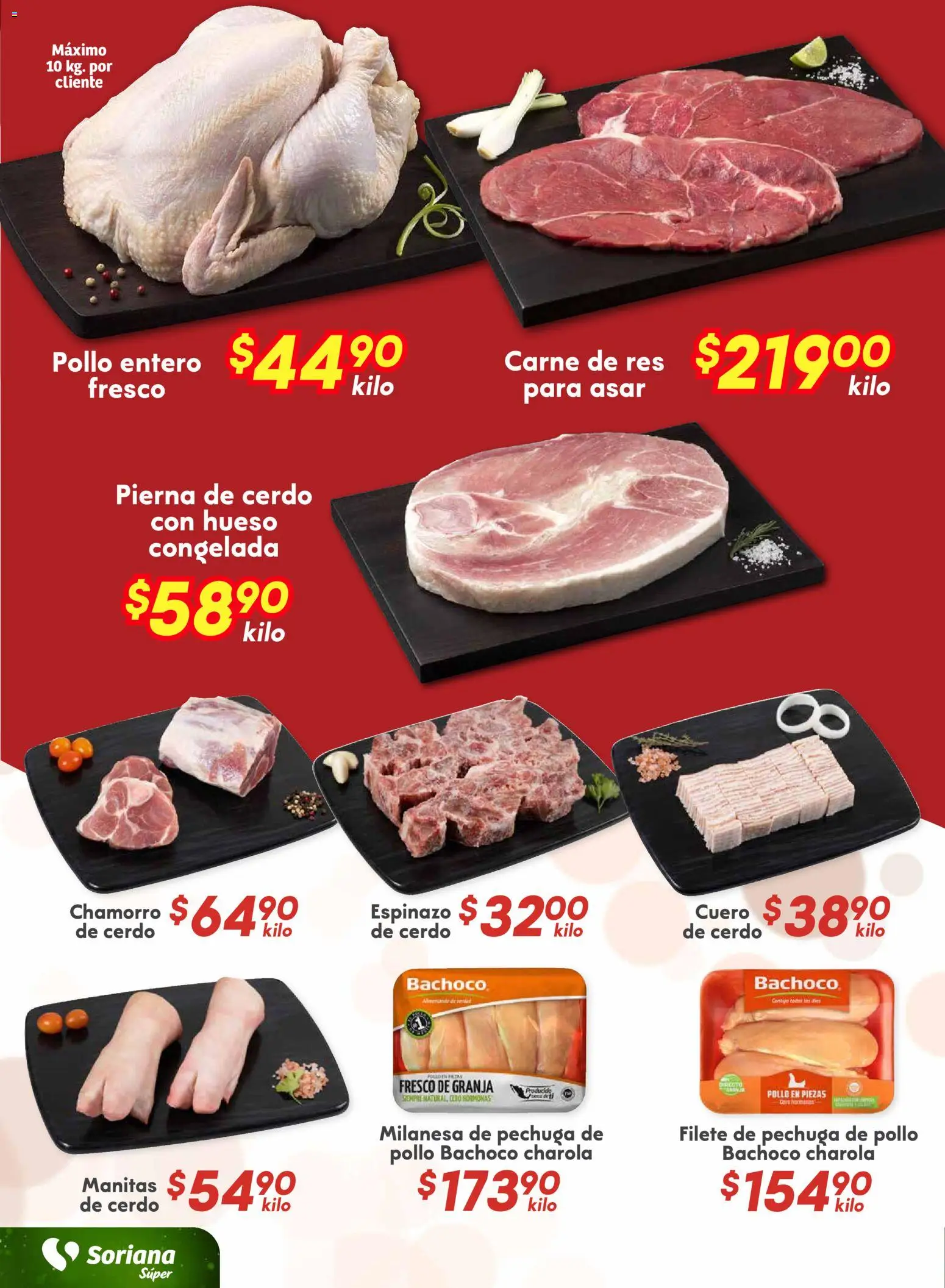 Nuevas ofertas de Soriana válidas en toda la República Mexicana desde el 04.12.2025. ¡Encuentra las mejores ofertas en Soriana - Fin de Semana Súper: Juárez! | Página: 6 | Productos: Pollo, Milanesa, Cerdo, Res