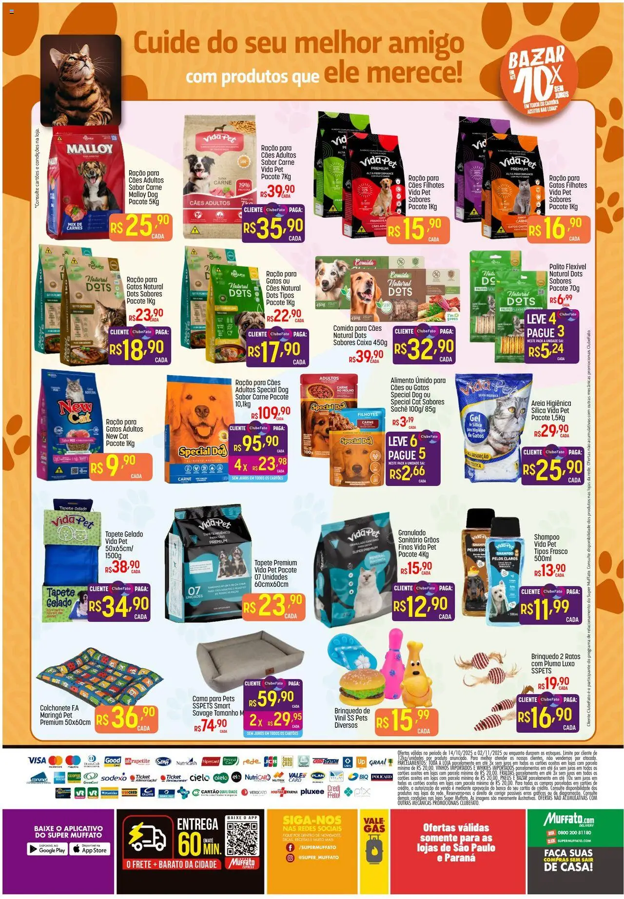 Super Muffato Folheto - válido de 14.10.2025 | Página: 4 | Produtos: Colchonete, Caixa, Alimento úmido, Pneus
