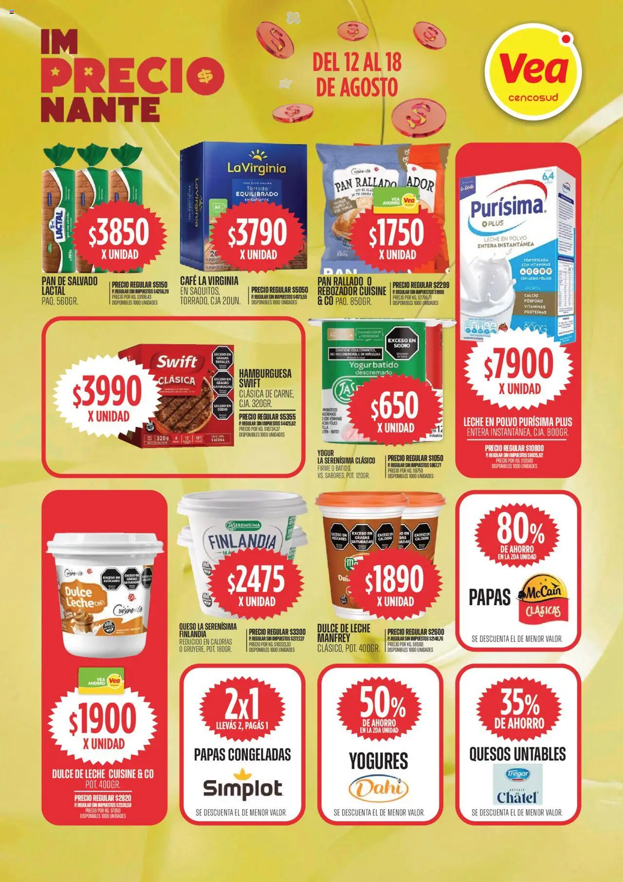 Vea - Oferta imPRECIOnante │ válido desde el 12.08.2025 | Página: 5 | Productos: Vitaminas, Dulce de leche, Café, Pan rallado