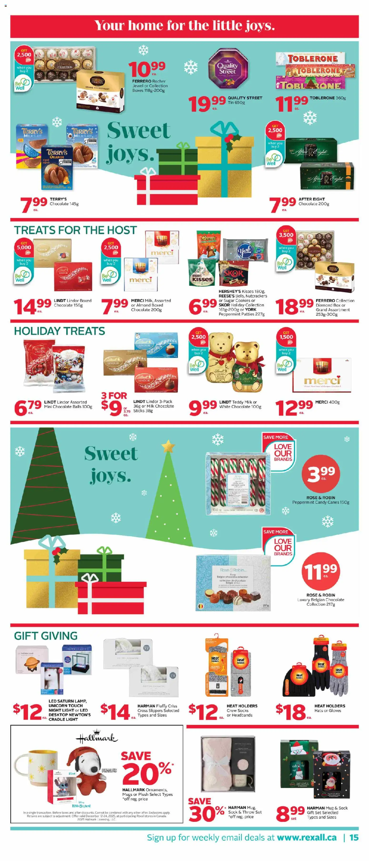 Rexall flyer valid from 19.12.2025 | Page: 20 | Products: Cookies, Gloves, Box, Socks