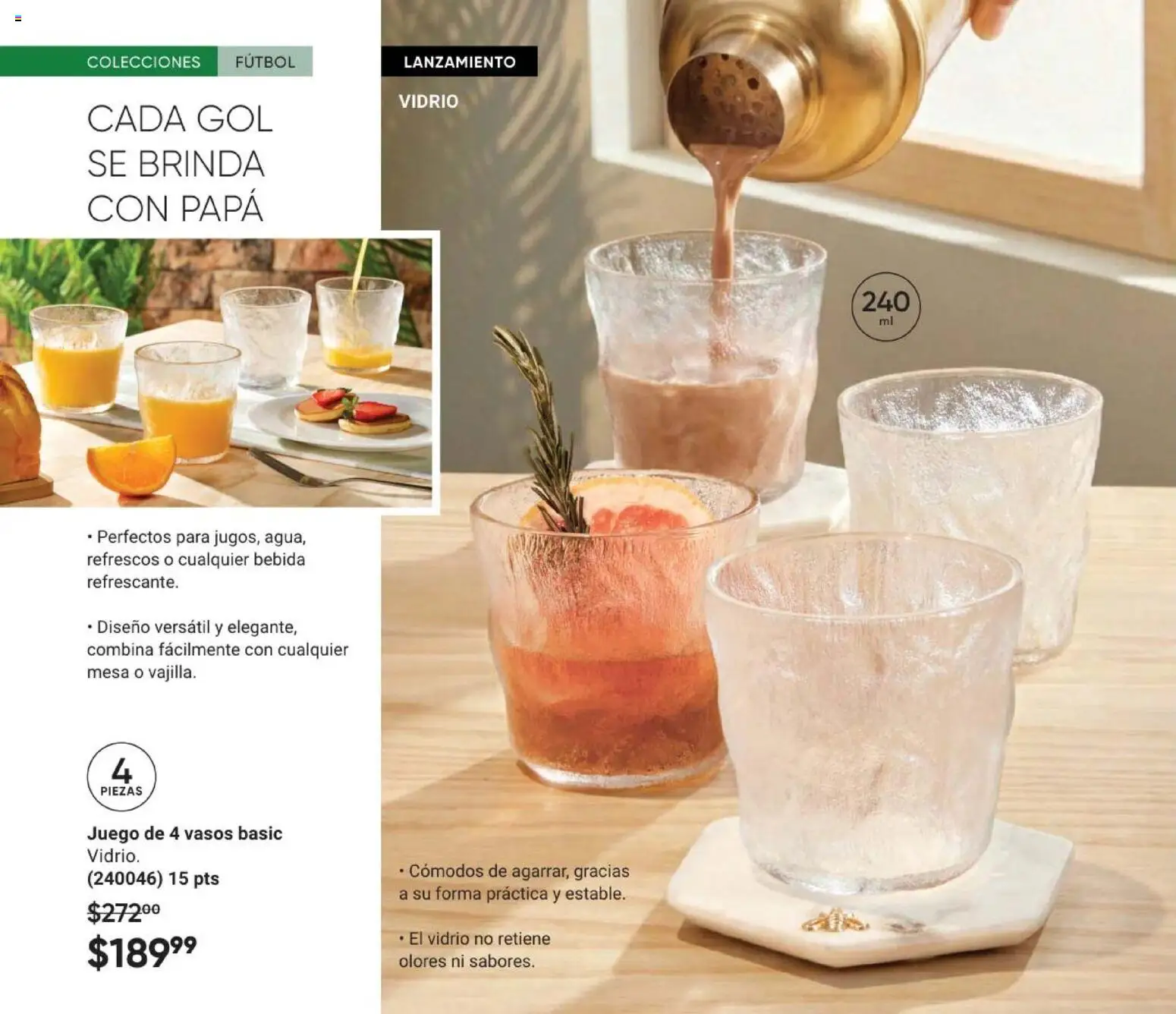 Nuevas ofertas de AVON válidas en toda la República Mexicana desde el 08.05.2026. ¡Encuentra las mejores ofertas en AVON Casa & Estilo 8 2026! | Página: 14 | Productos: Papa, Juego, Mesa, Vasos