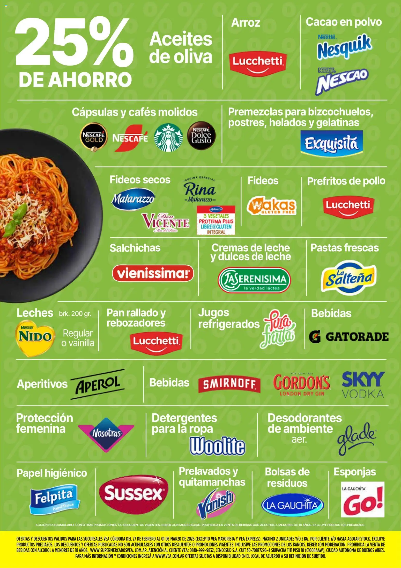 Vea - Ofertas fin de semana Córdoba │ válido desde el 27.02.2026 | Página: 4 | Productos: Gin, Pan, Arroz, Pan rallado